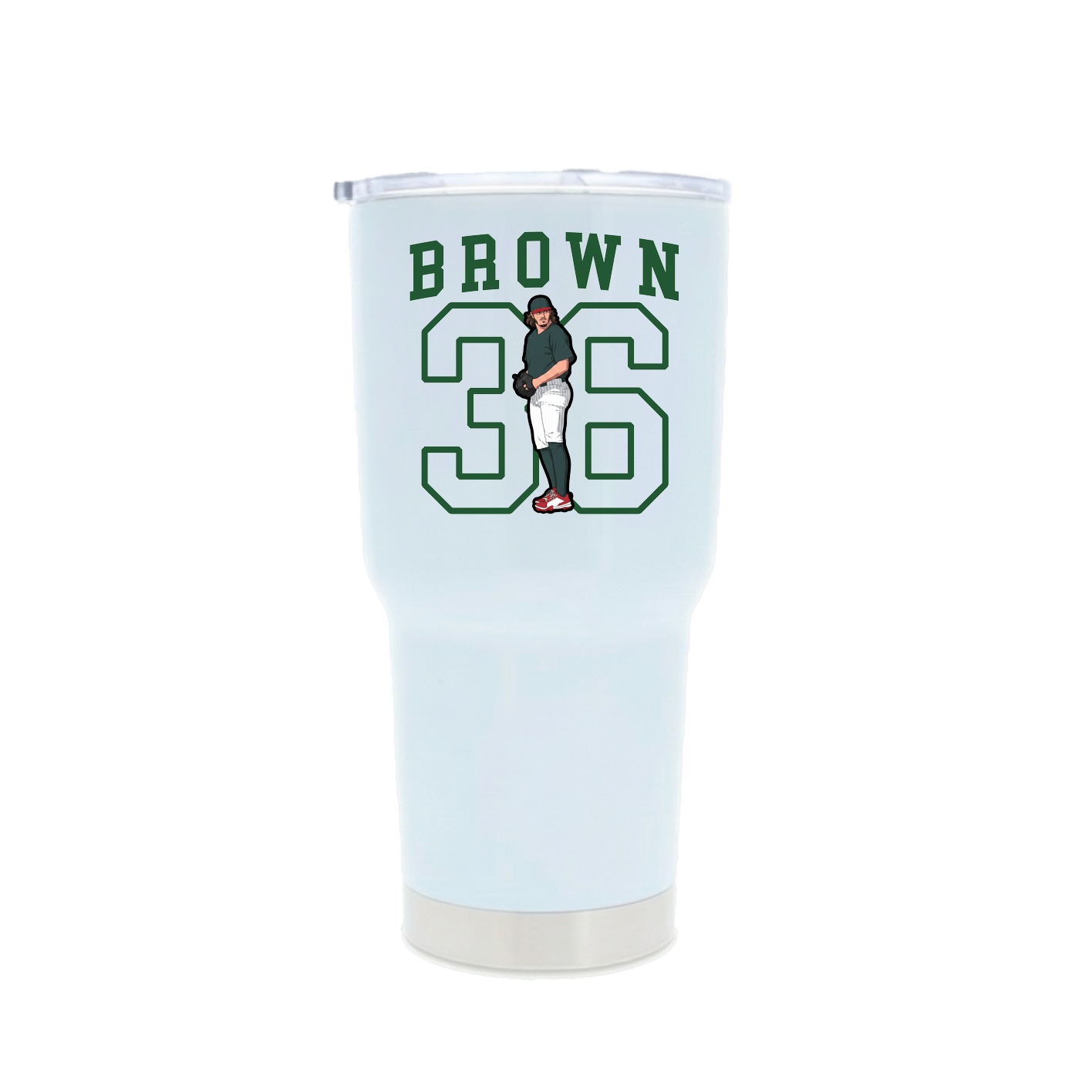 30oz Stainless Steel Tumbler — Shirsey in White