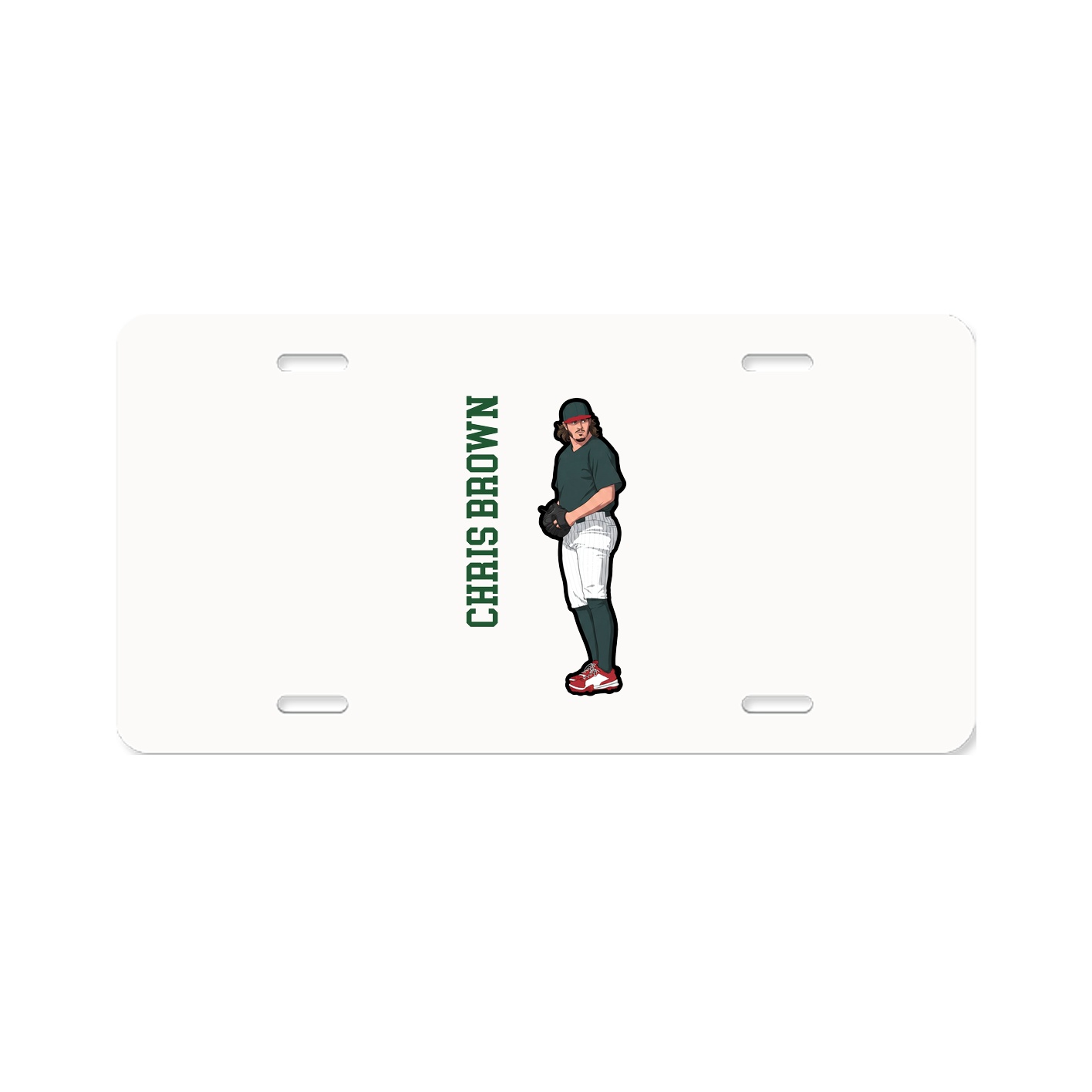 License Plate — Name Vertical in Classic