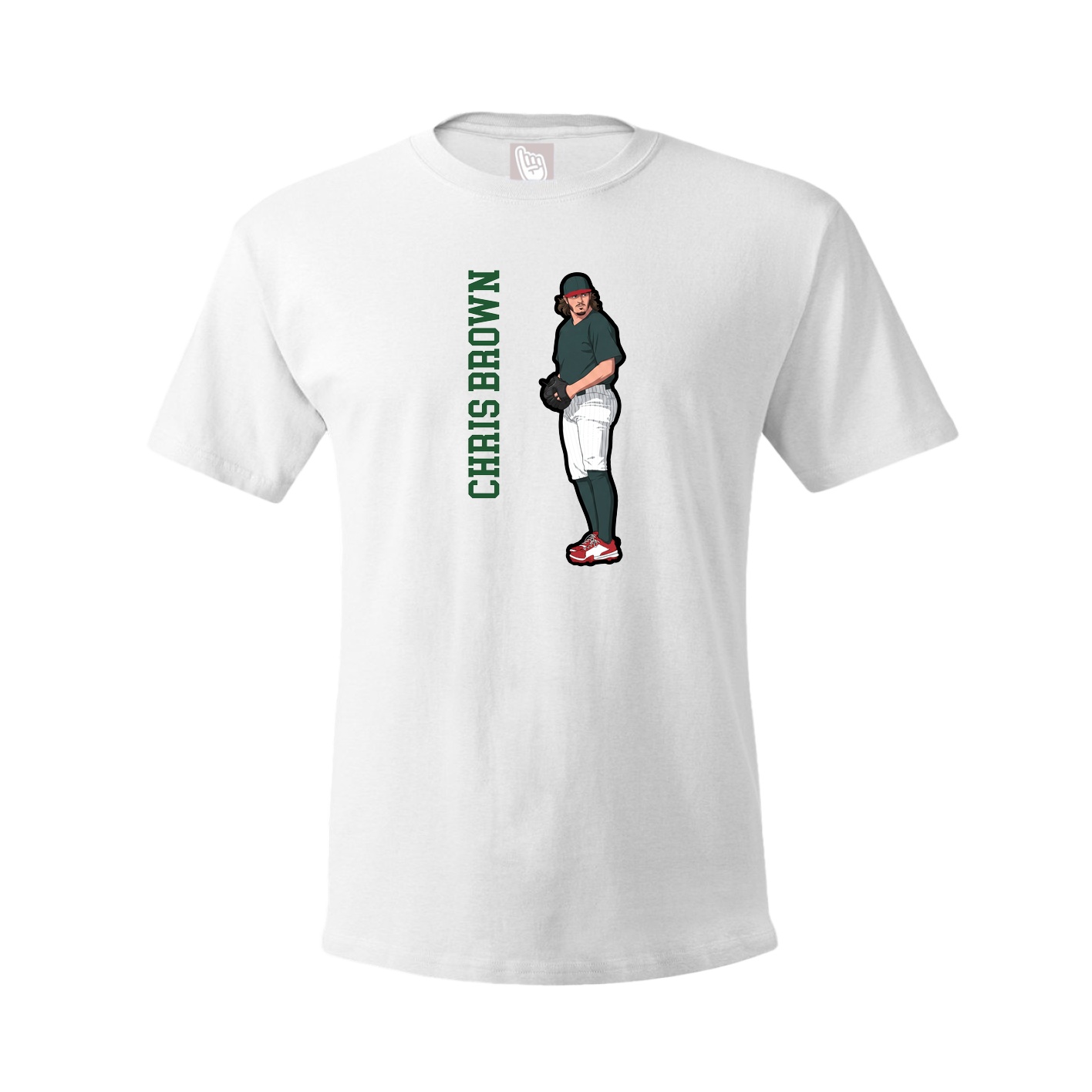 Youth Tee — Name Vertical in White