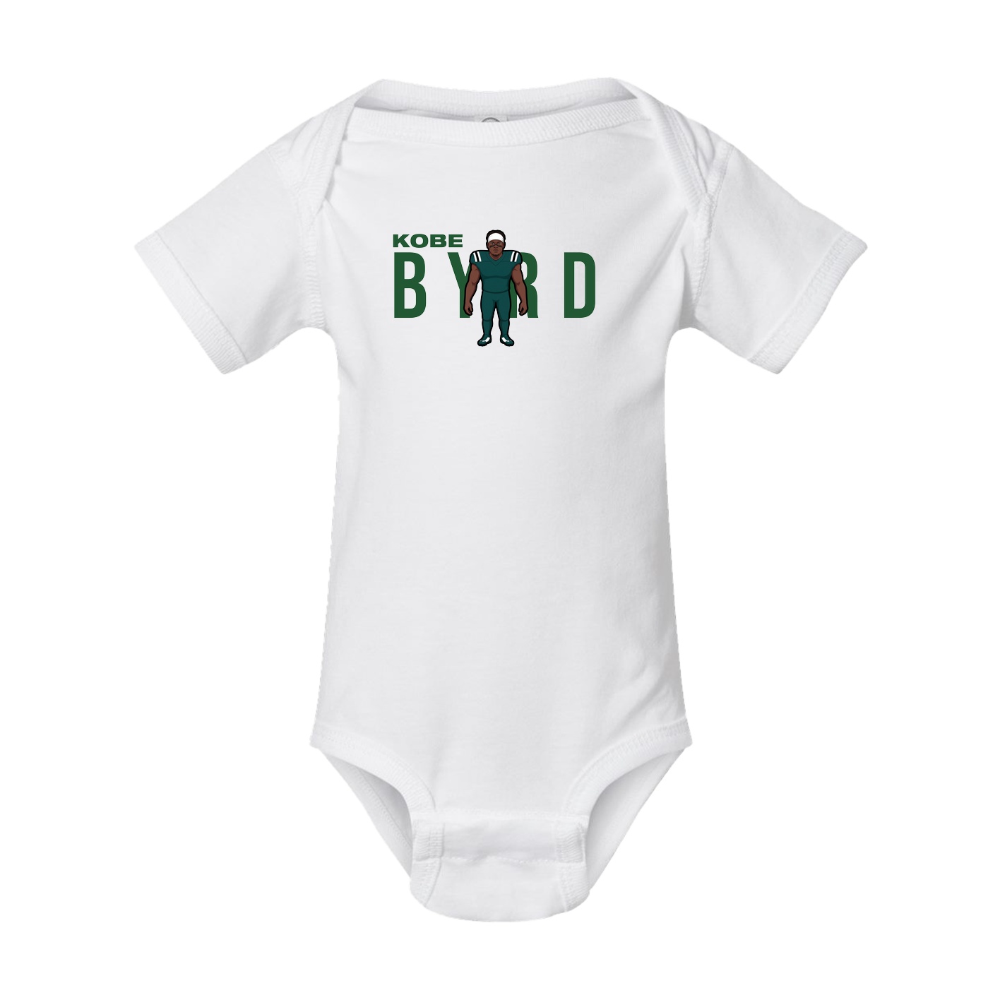 Baby Onesie — Player Name in White