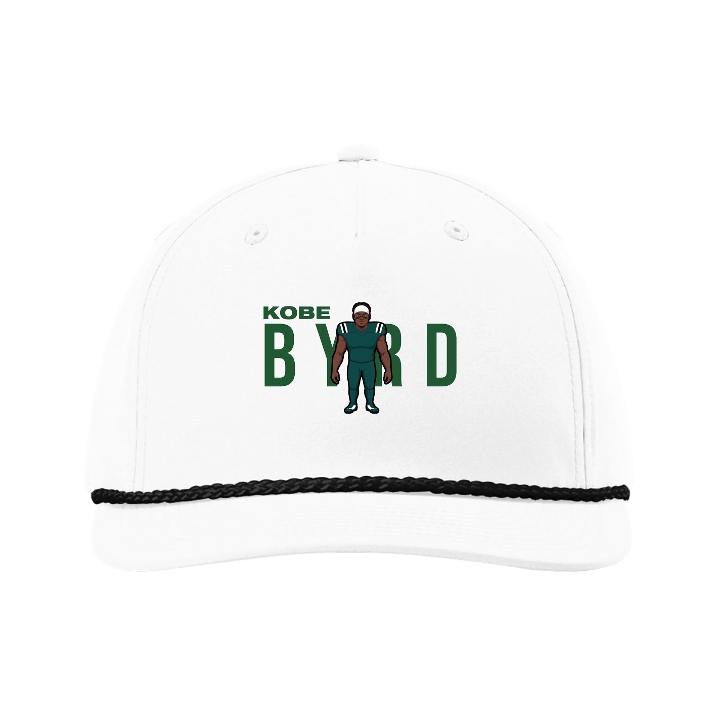 Five-Panel Classic Rope Cap — Player Name in White