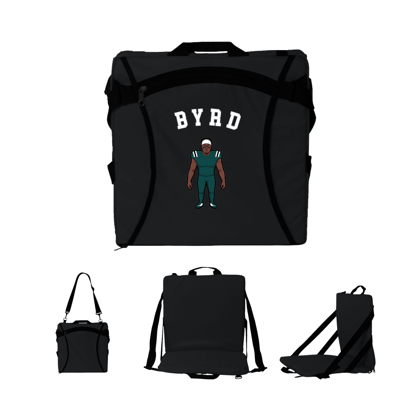 Folding Stadium Seat — Shirsey Arch in Black