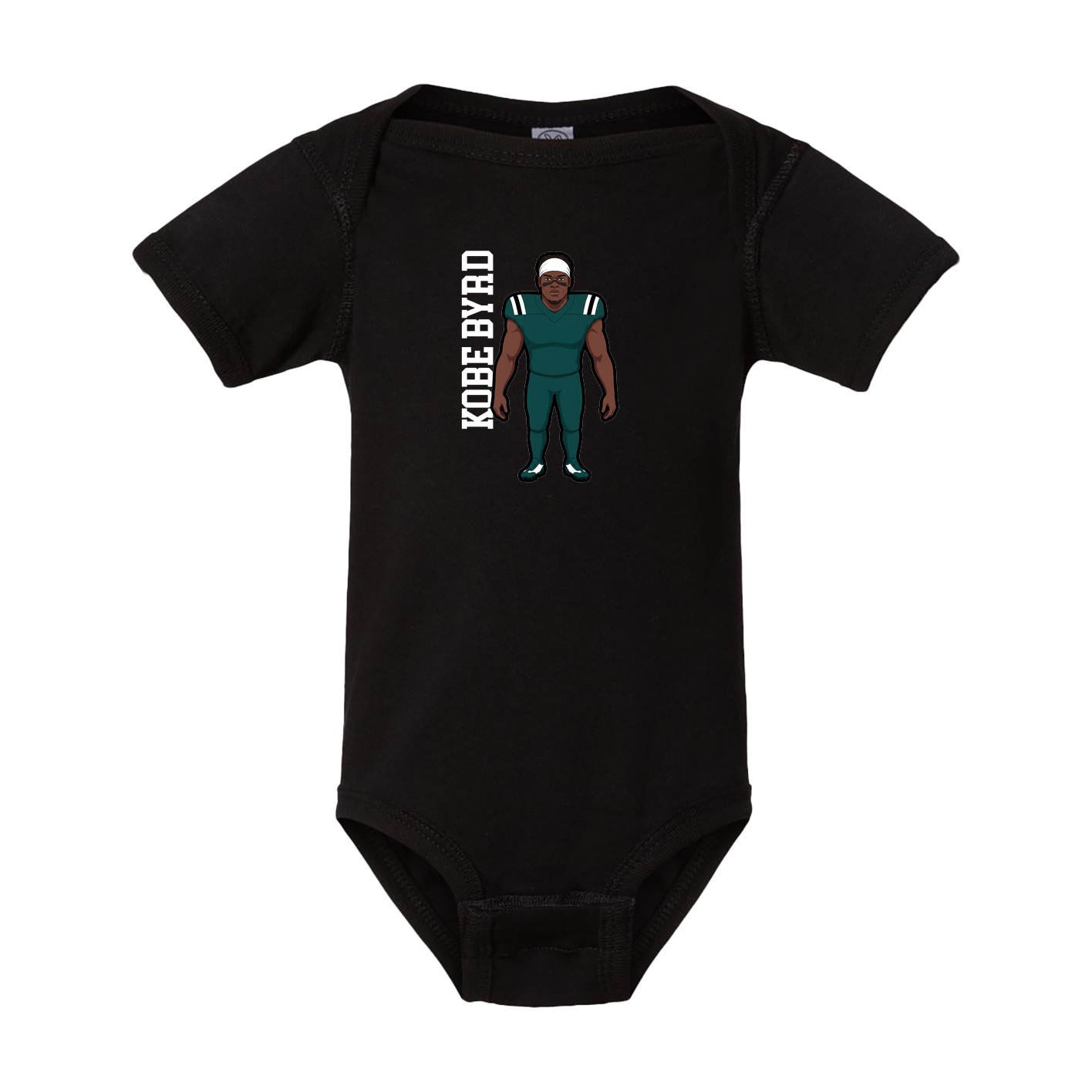 Baby Onesie — Name Vertical in Black