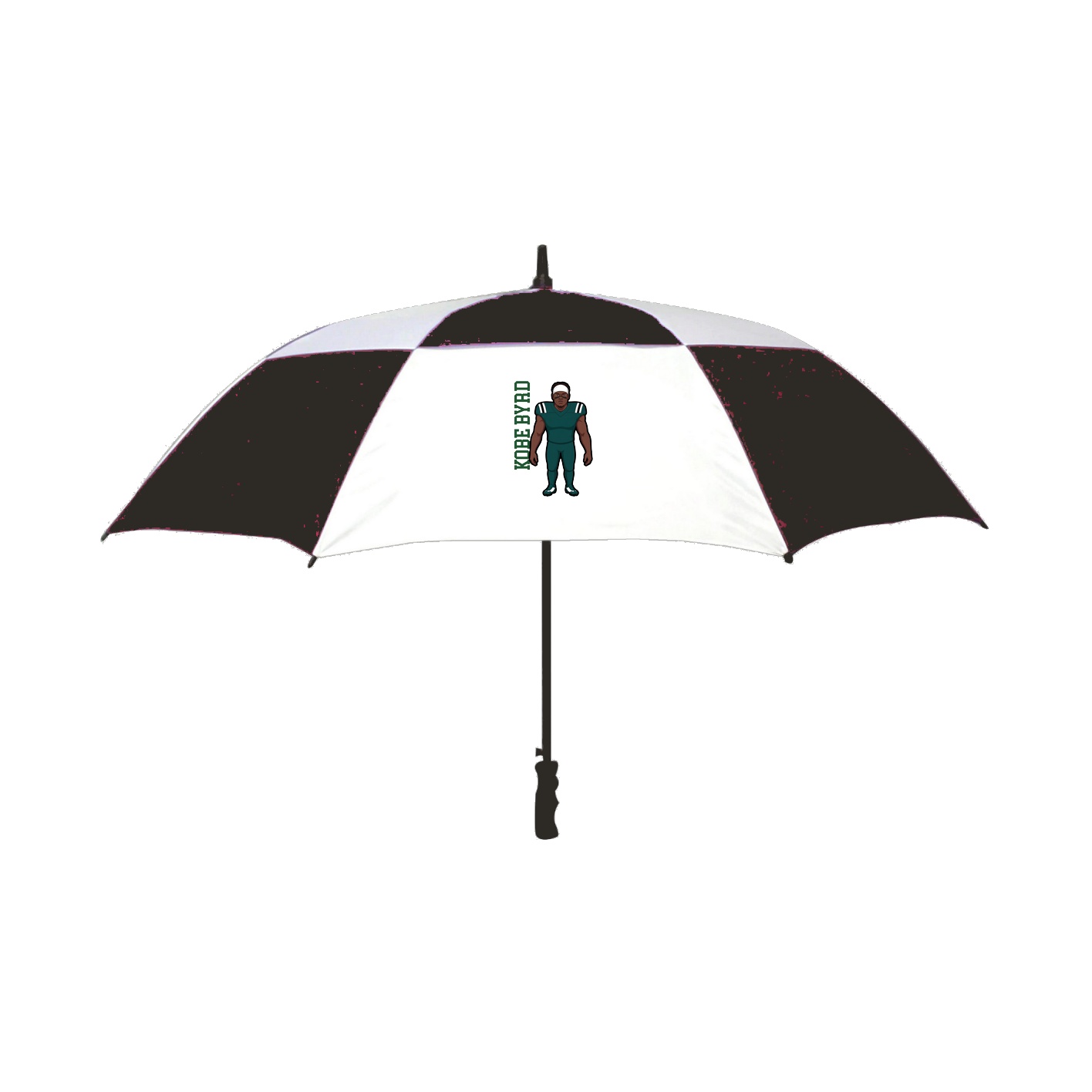Golf Umbrella — Name Vertical in Black
