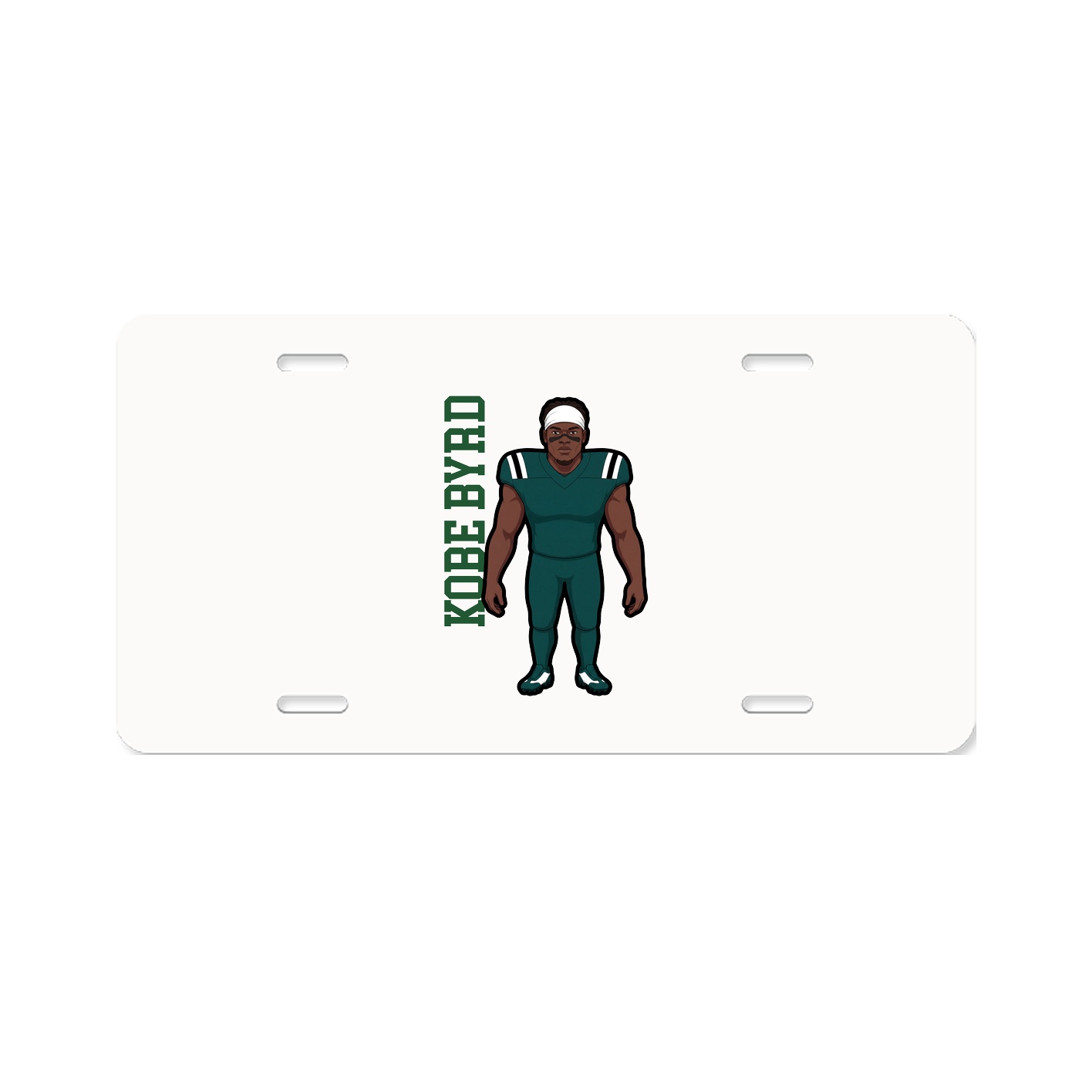 License Plate — Name Vertical in Classic