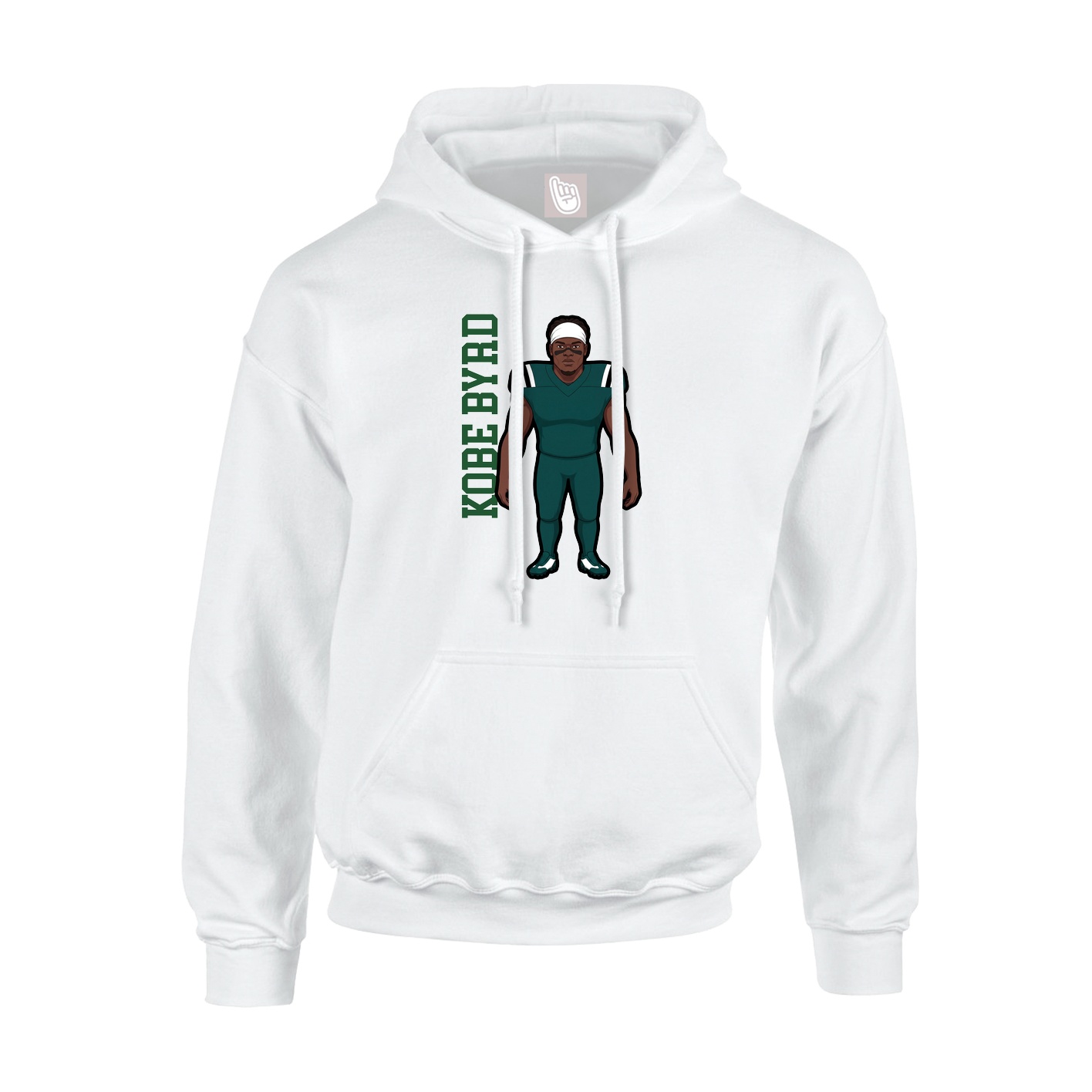 Youth Hoodie — Name Vertical in White