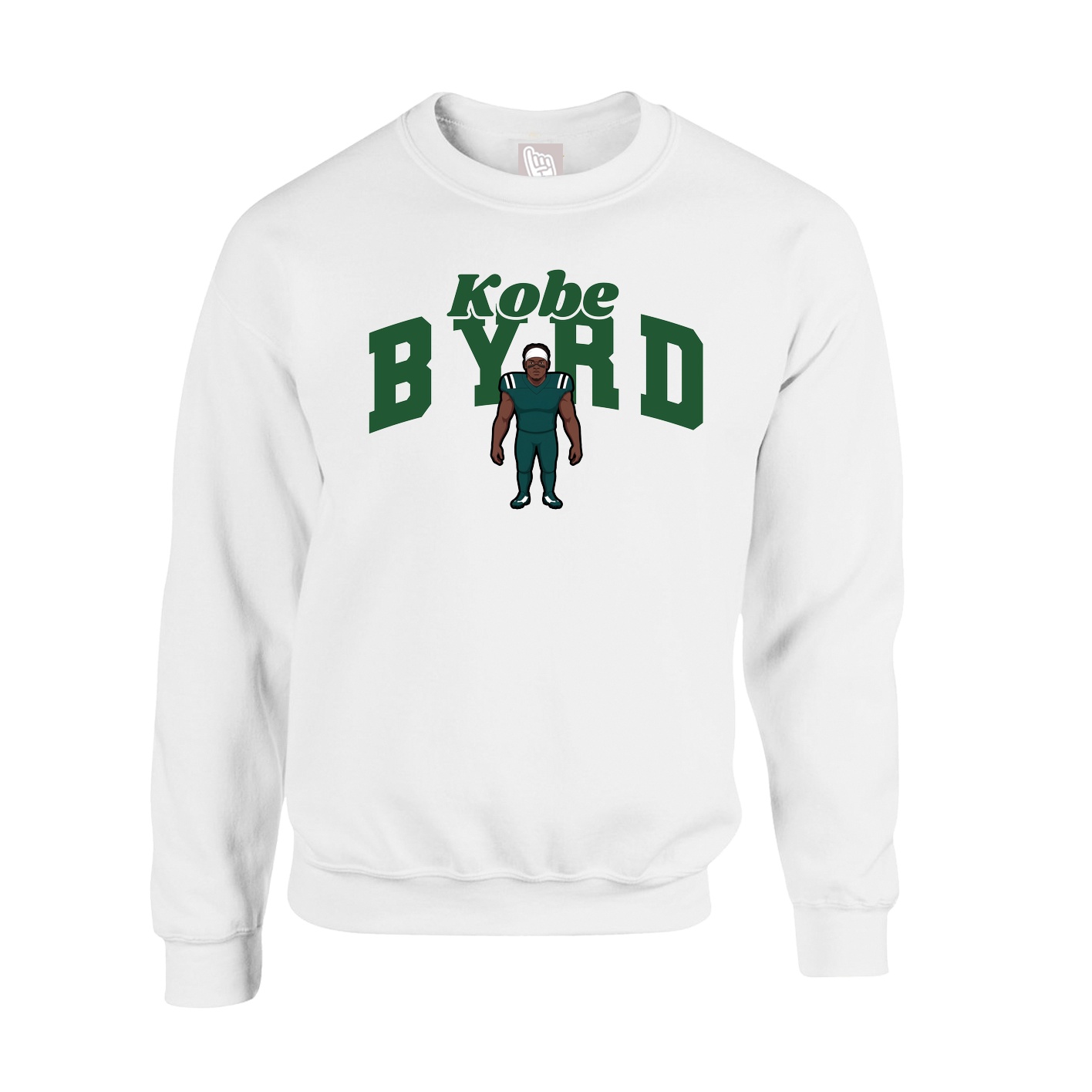 Fleece Crew — Signature Arch in White
