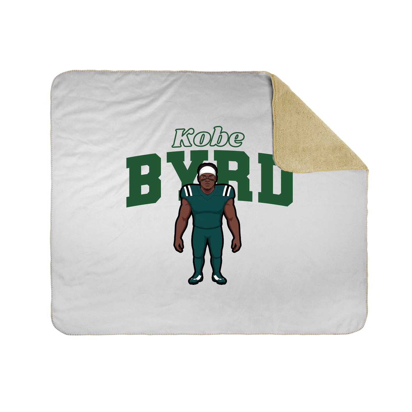 Throw Blanket — Name Arch in White