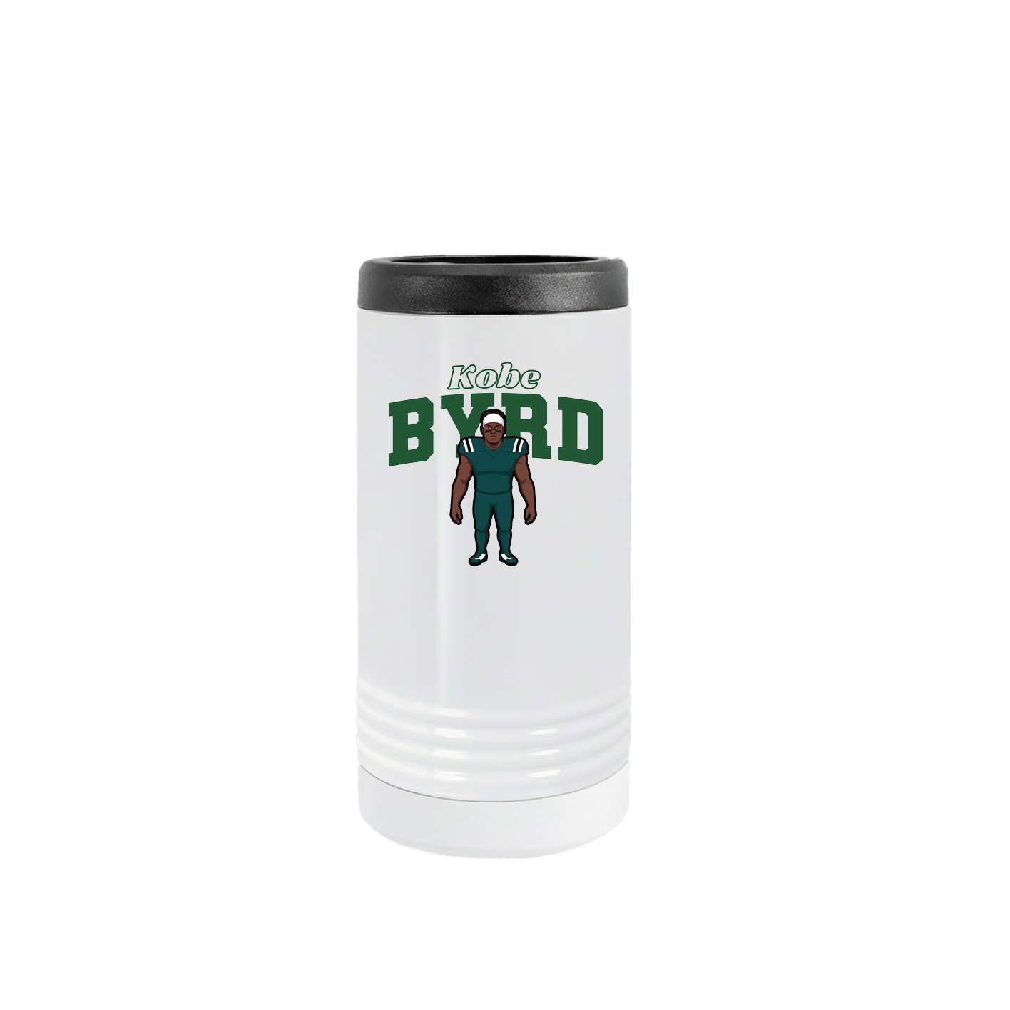 Slim Beverage Holder — Name Arch in White