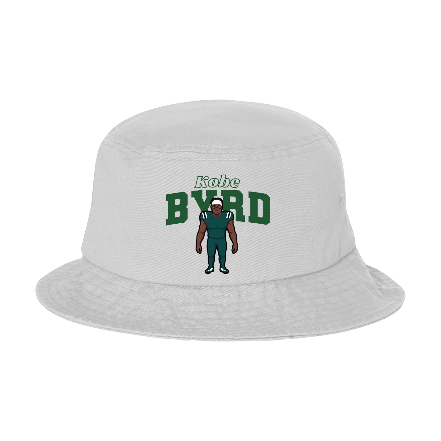 Bucket Cap — Name Arch in White