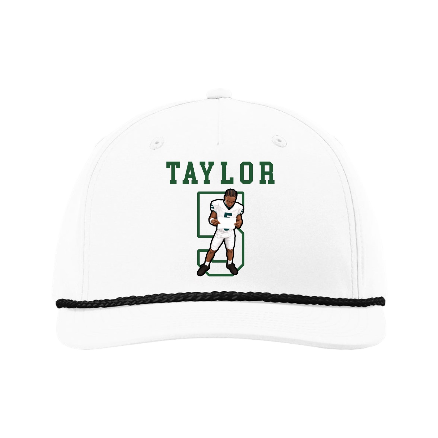 Five-Panel Classic Rope Cap — Shirsey in White