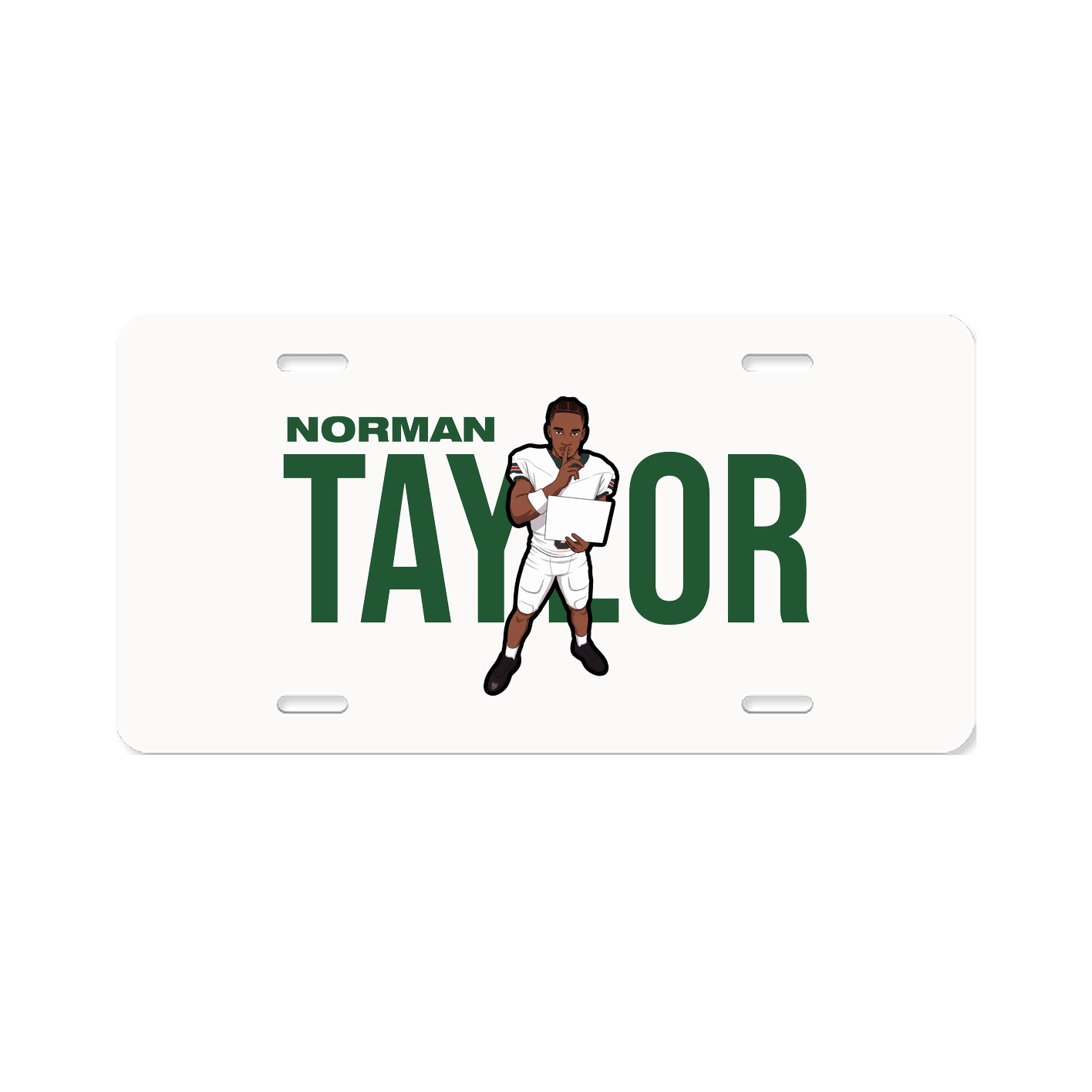 License Plate — Player Name in Classic