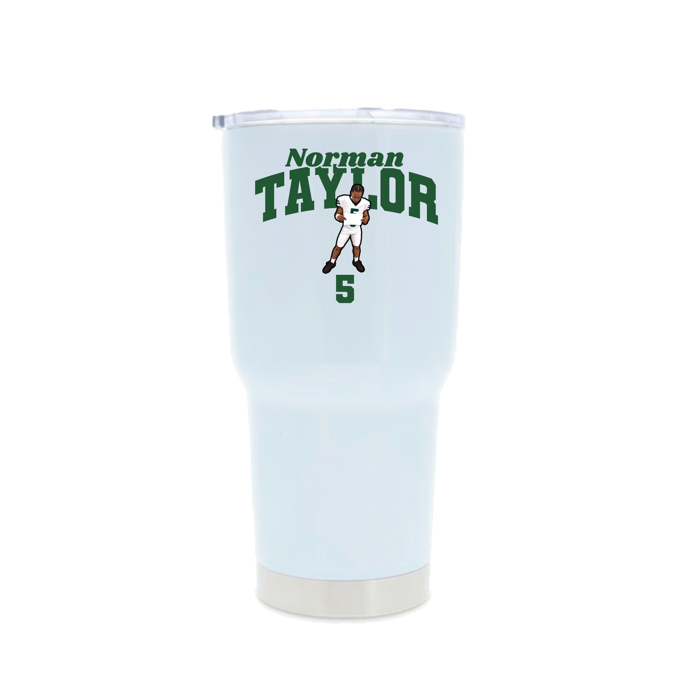 30oz Stainless Steel Tumbler — Signature Arch in White