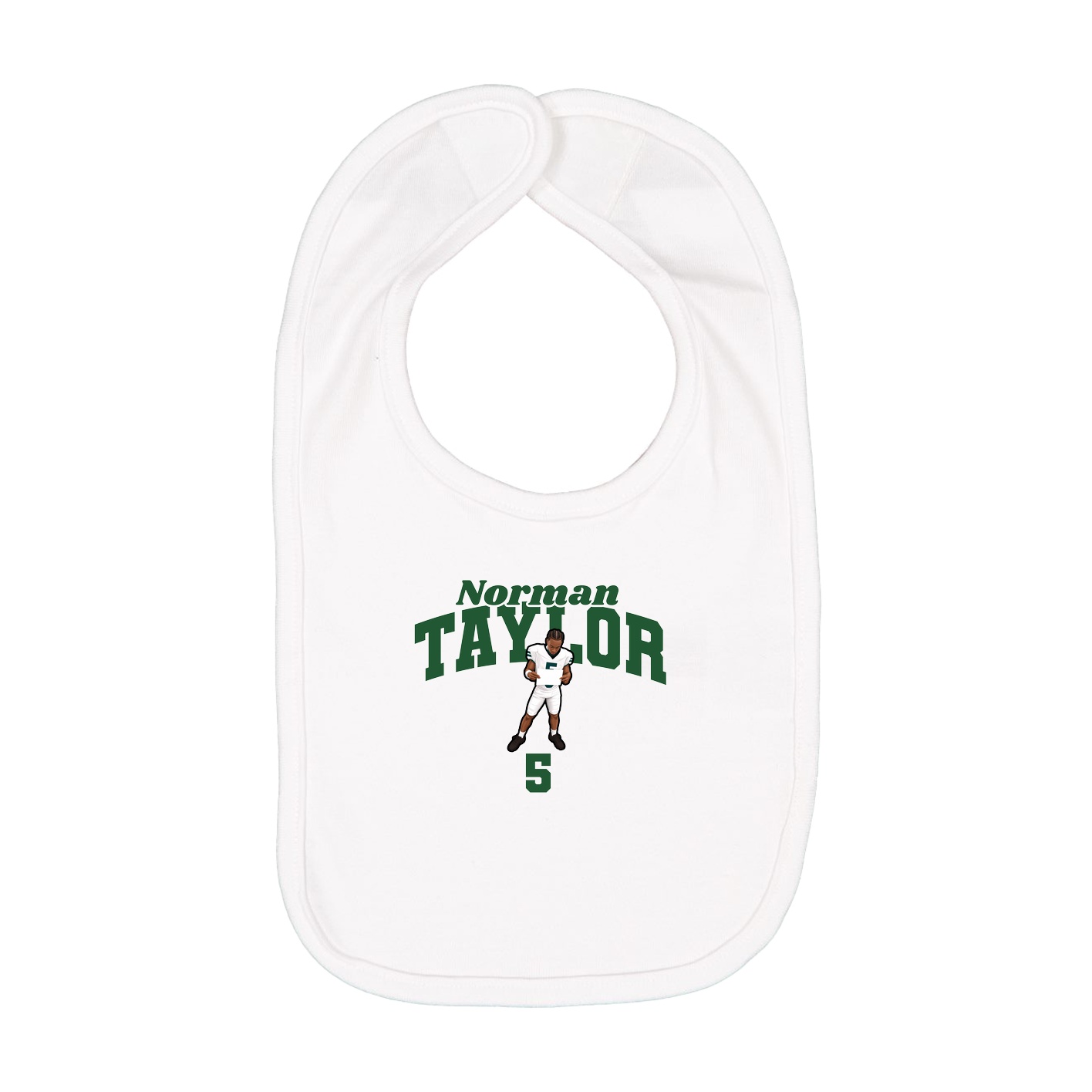 Infant Bib — Signature Arch in White