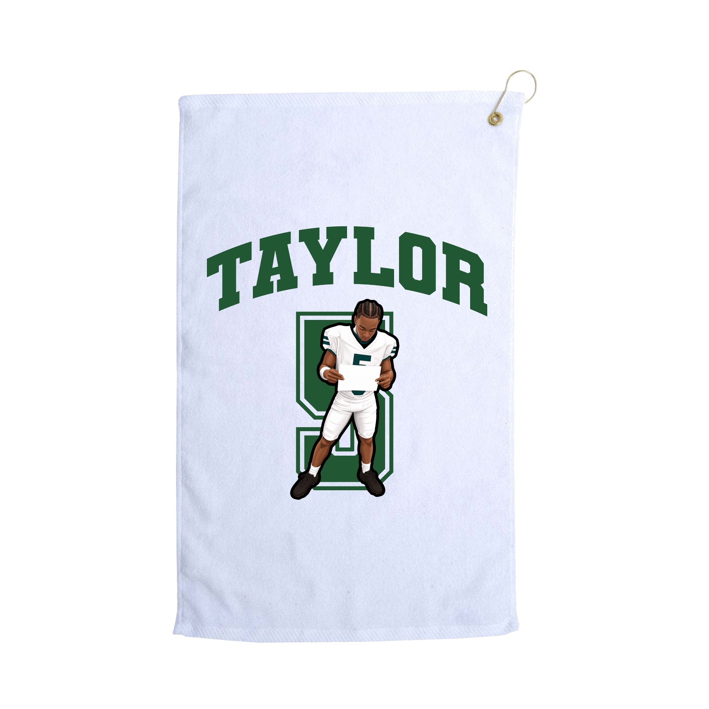 Golf Towel — Number in White