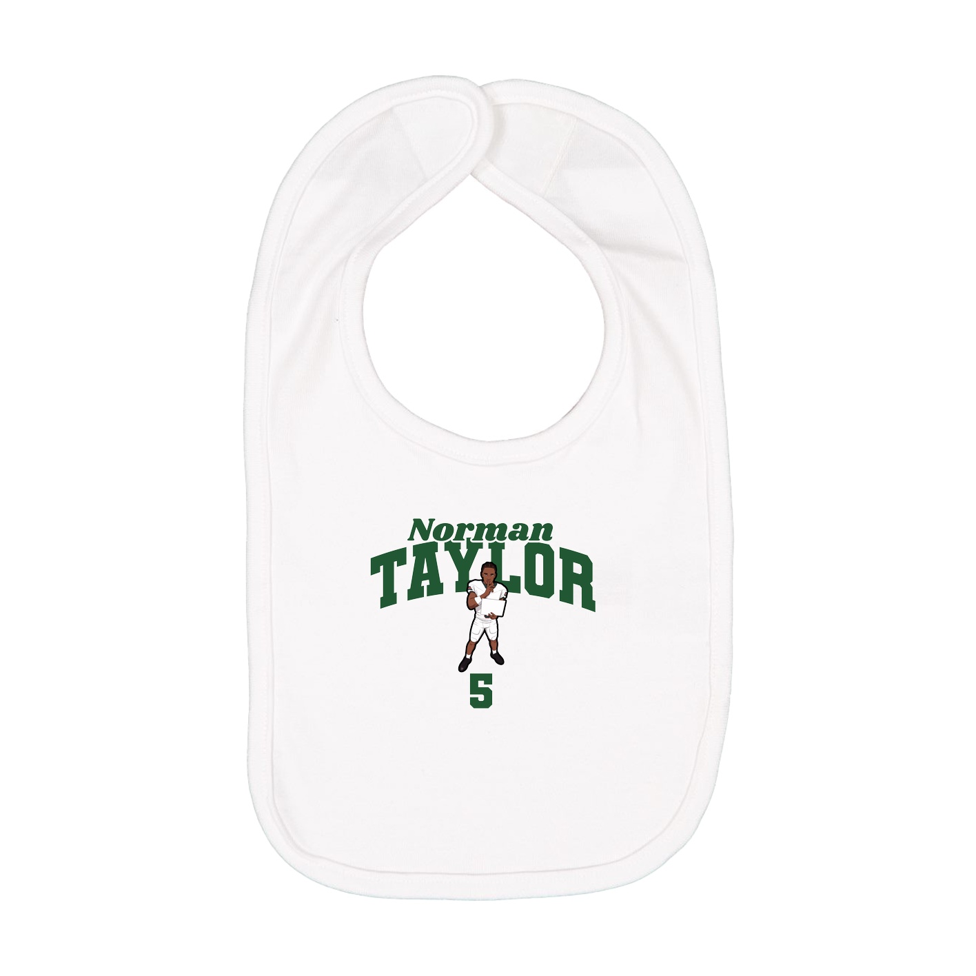 Infant Bib — Signature Arch in White