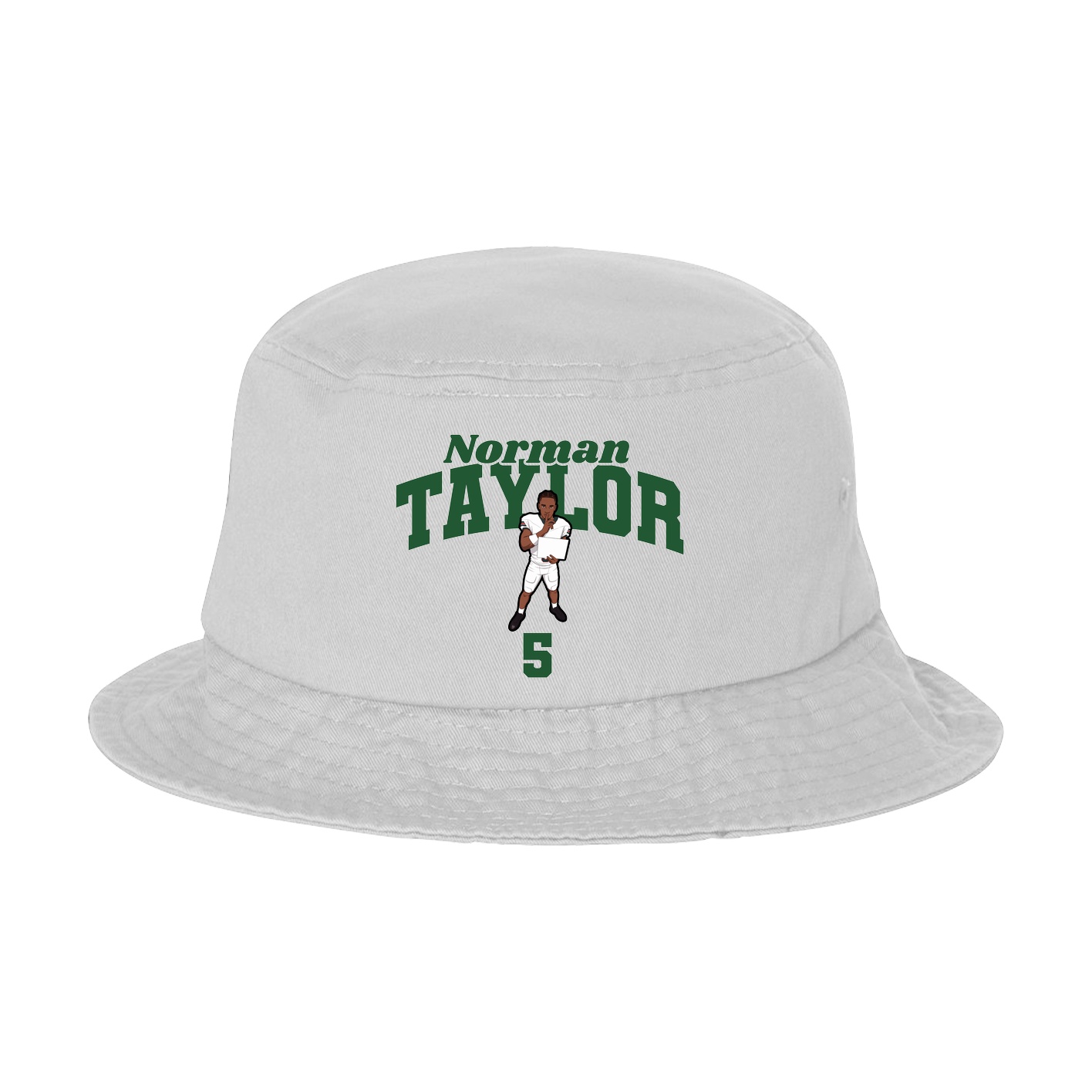 Bucket Cap — Signature Arch in White