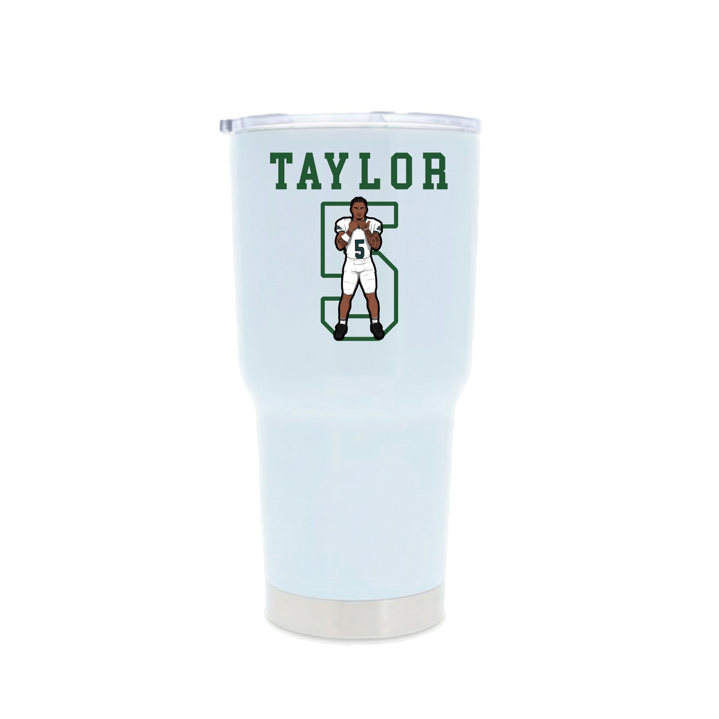 30oz Stainless Steel Tumbler — Shirsey in White