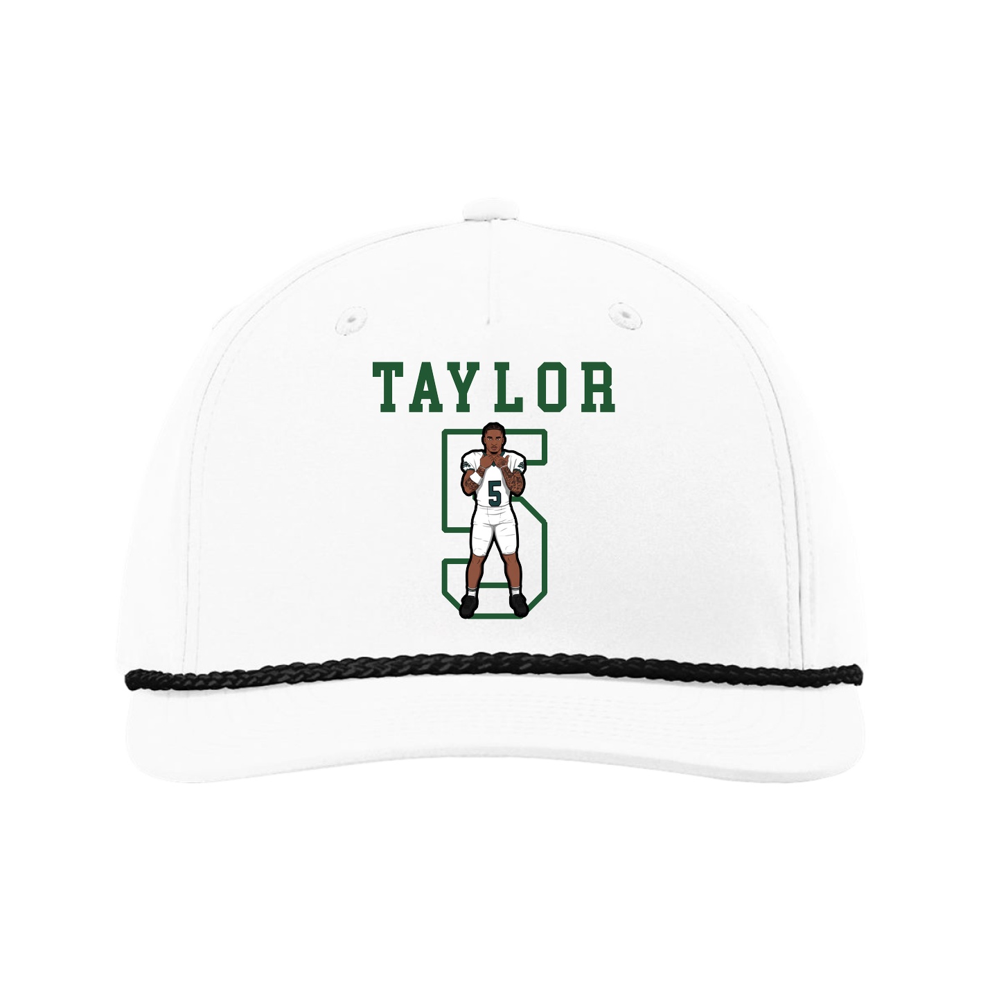 Five-Panel Classic Rope Cap — Shirsey in White