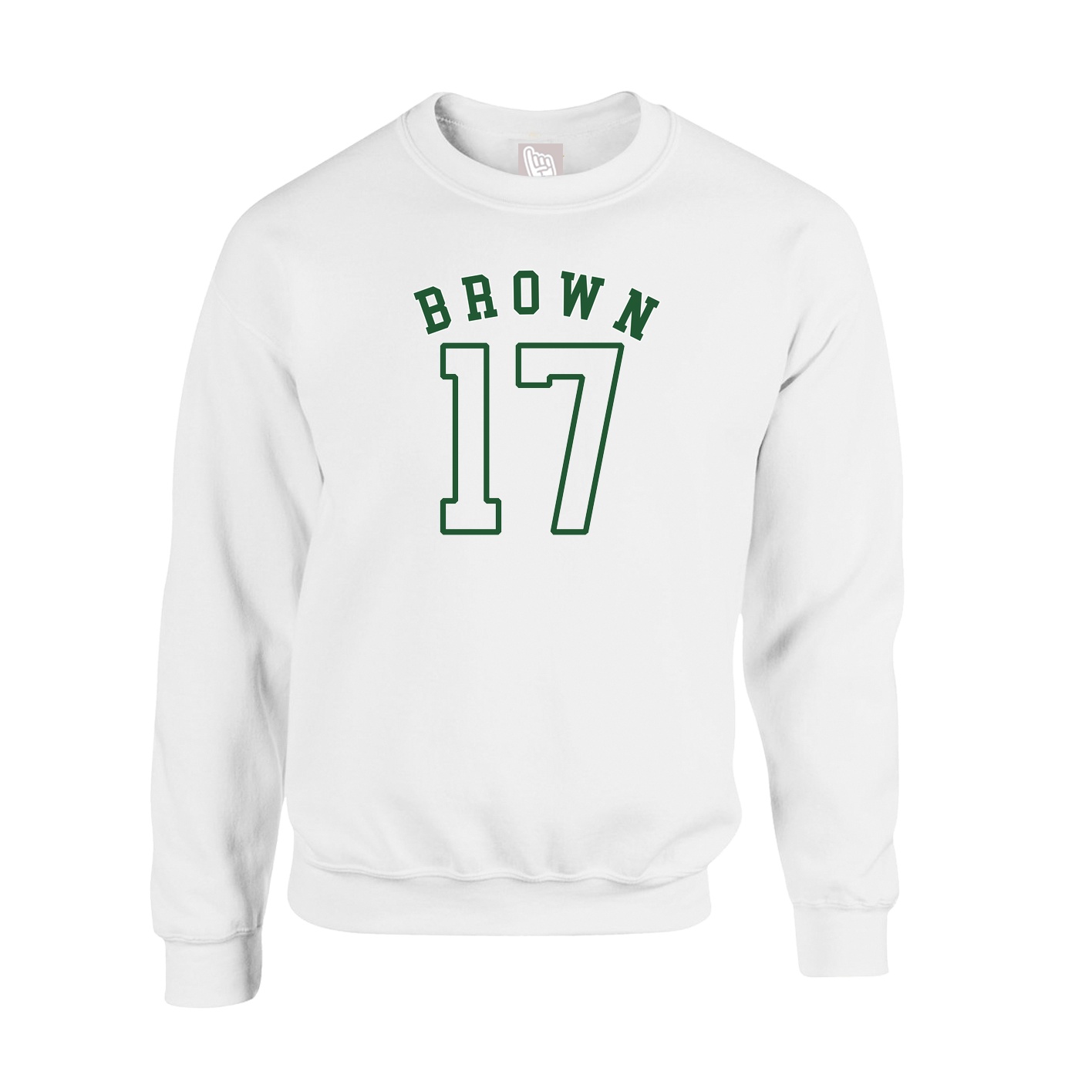 Fleece Crew — Shirsey Arch in White