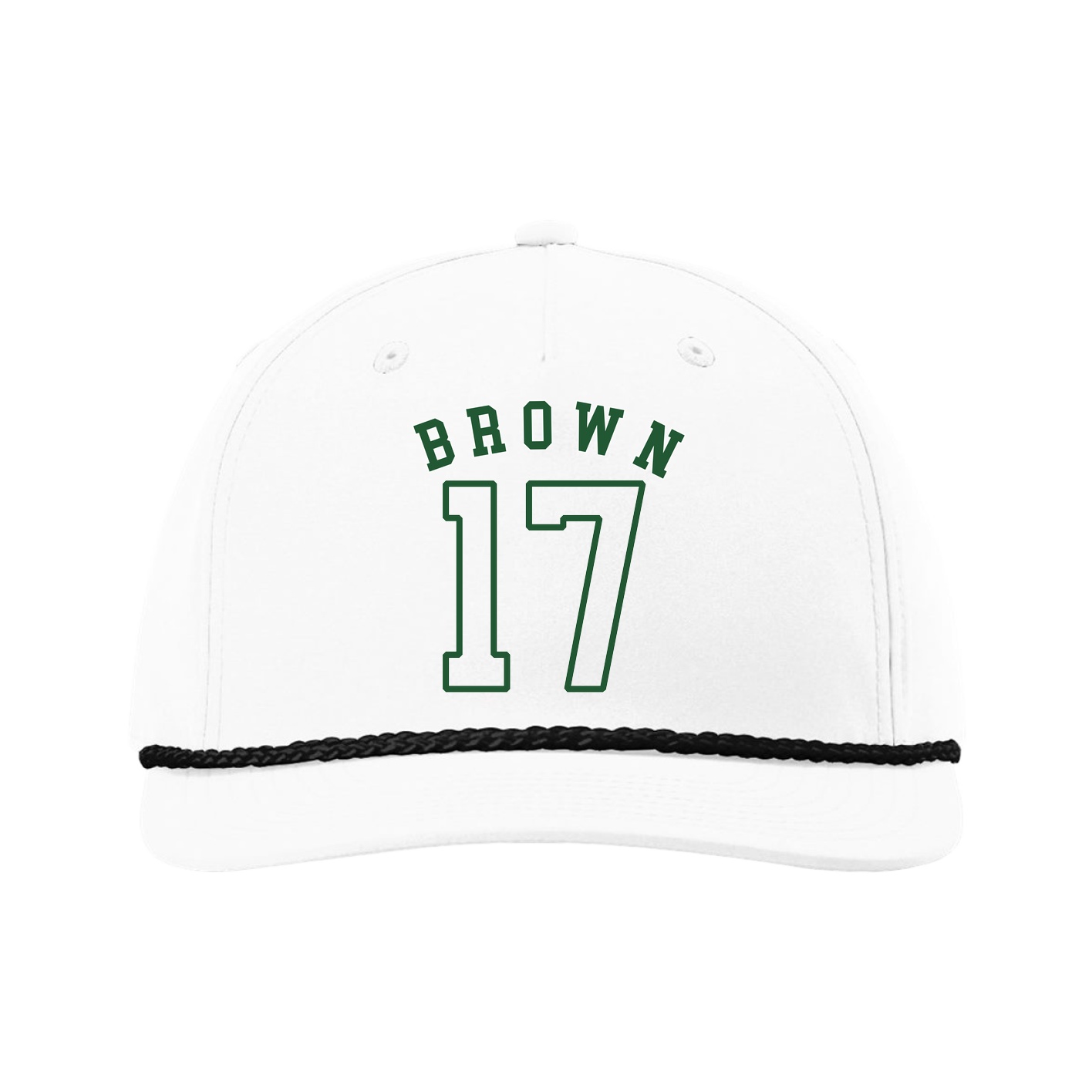Five-Panel Classic Rope Cap — Shirsey Arch in White
