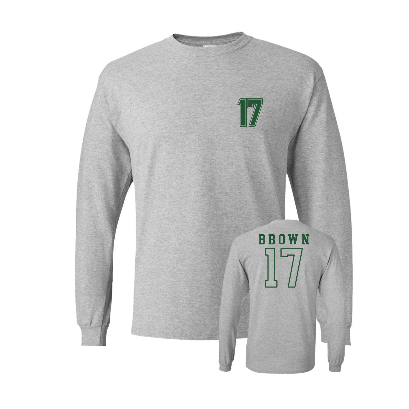 Long Sleeve Tee — Chest Back in Grey