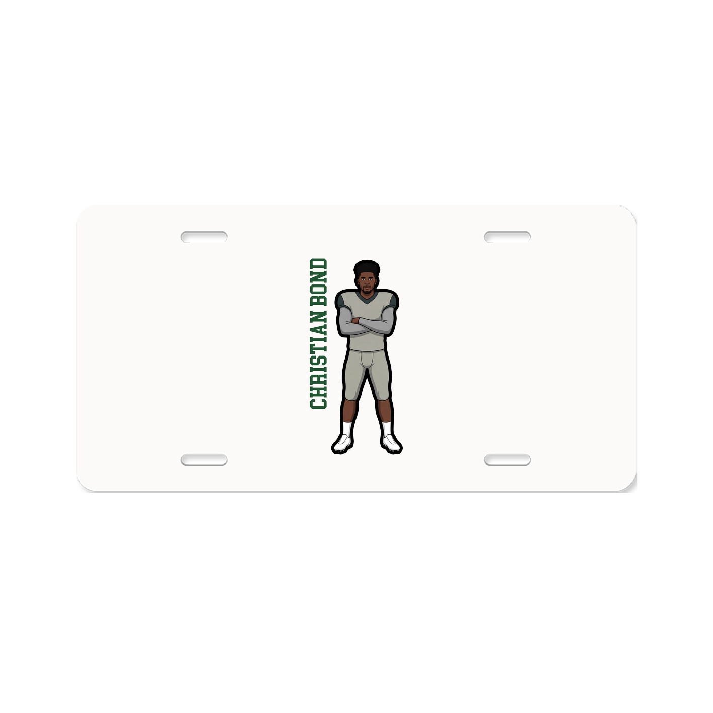License Plate — Name Vertical in Classic