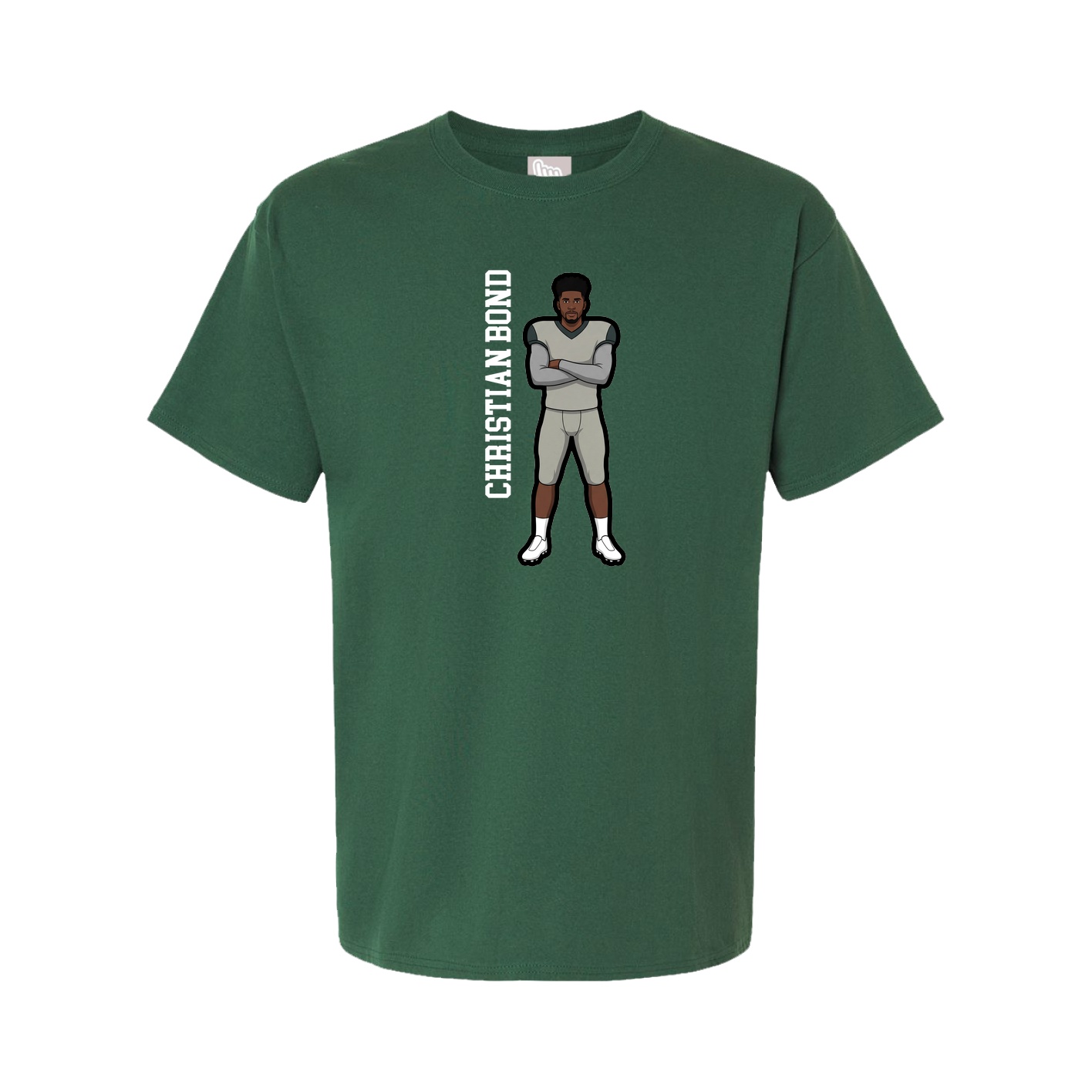 Youth Tee — Name Vertical in Green