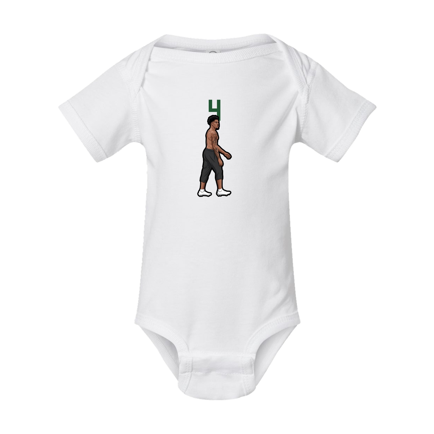 Baby Onesie — Number Top in White
