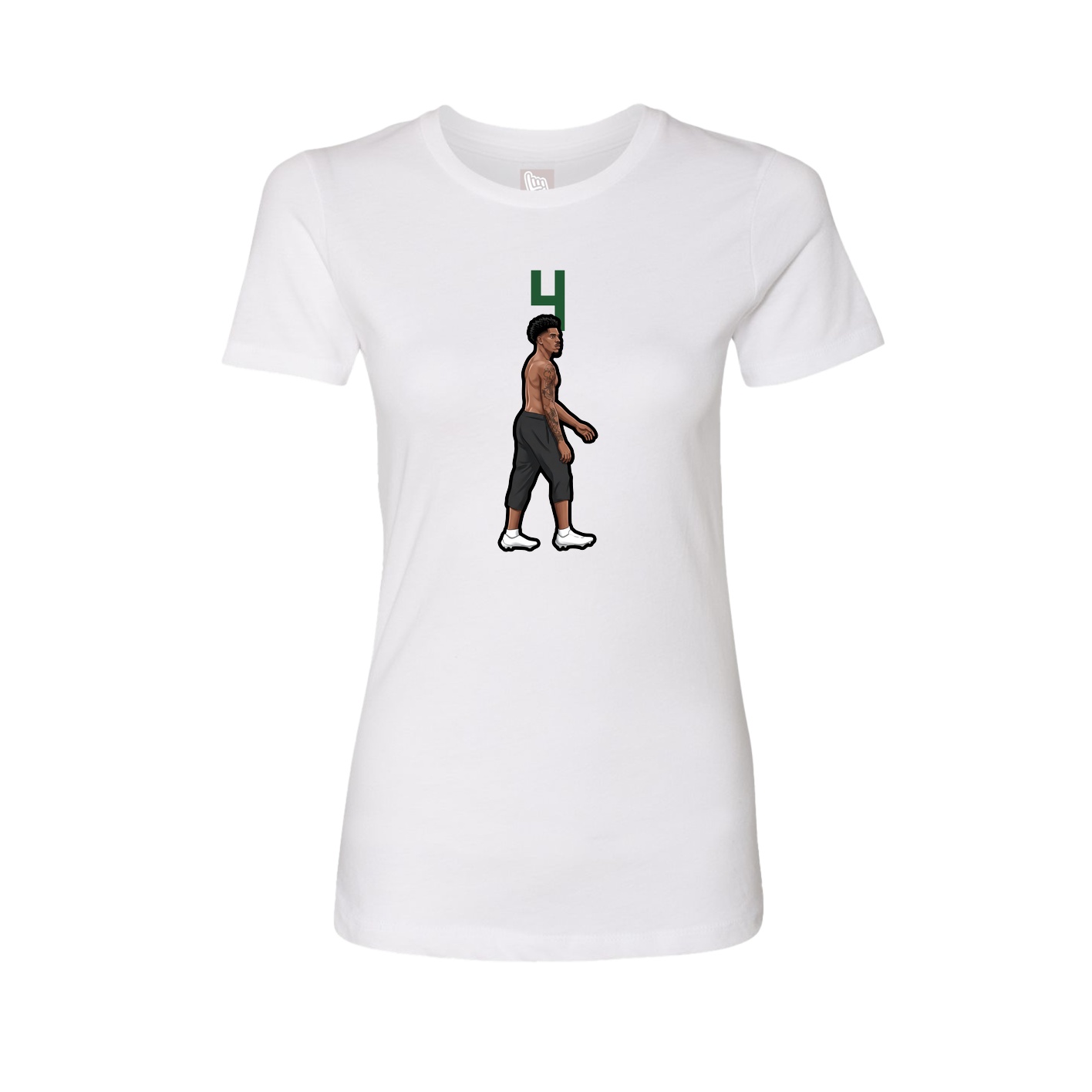 Fitted Women's Tee — Number Top in White