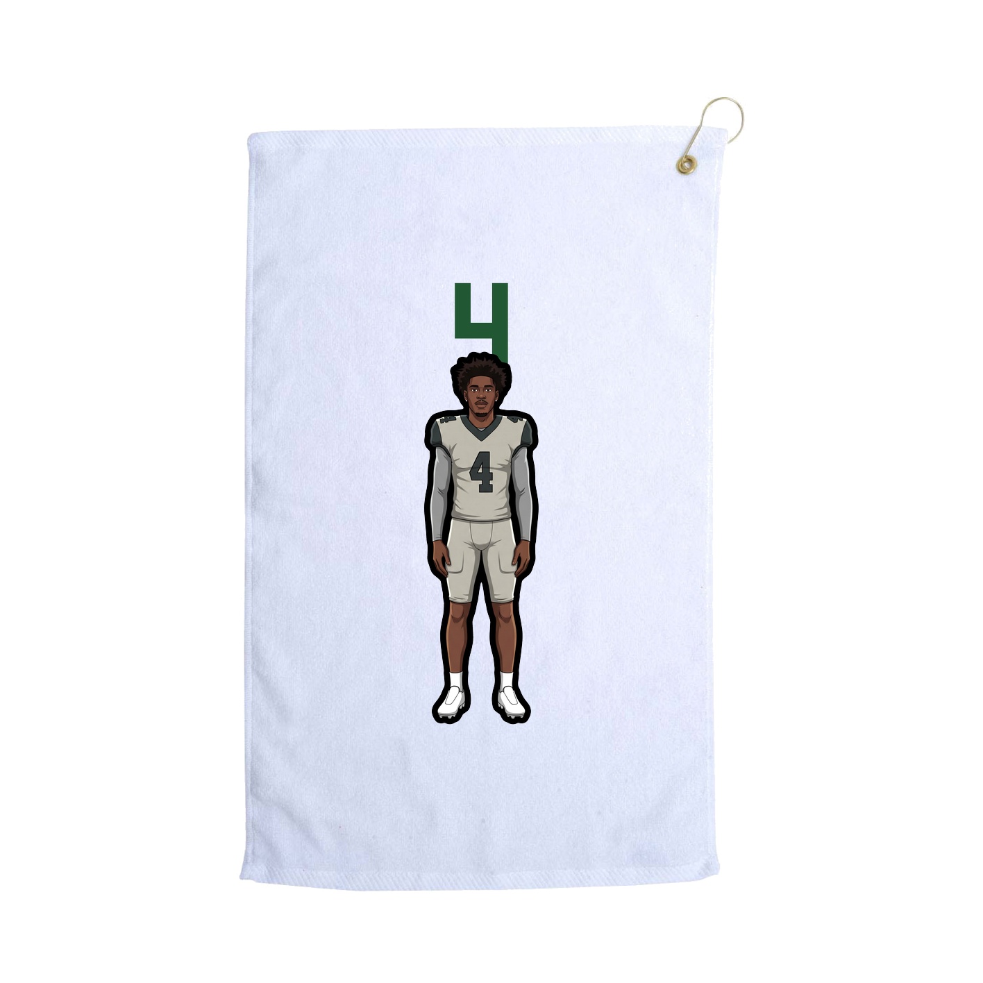 Golf Towel — Number Top in White