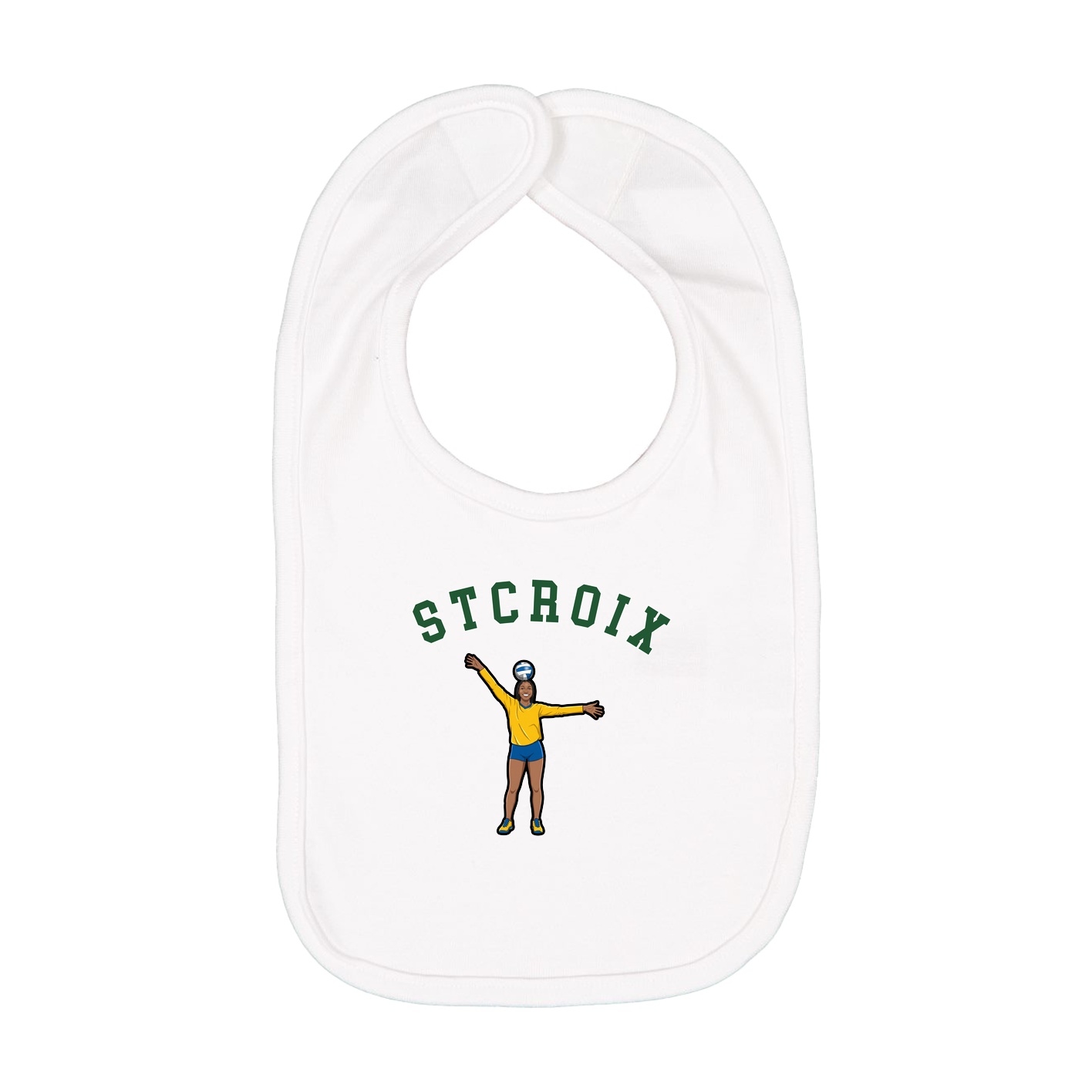 Infant Bib — Shirsey Arch in White