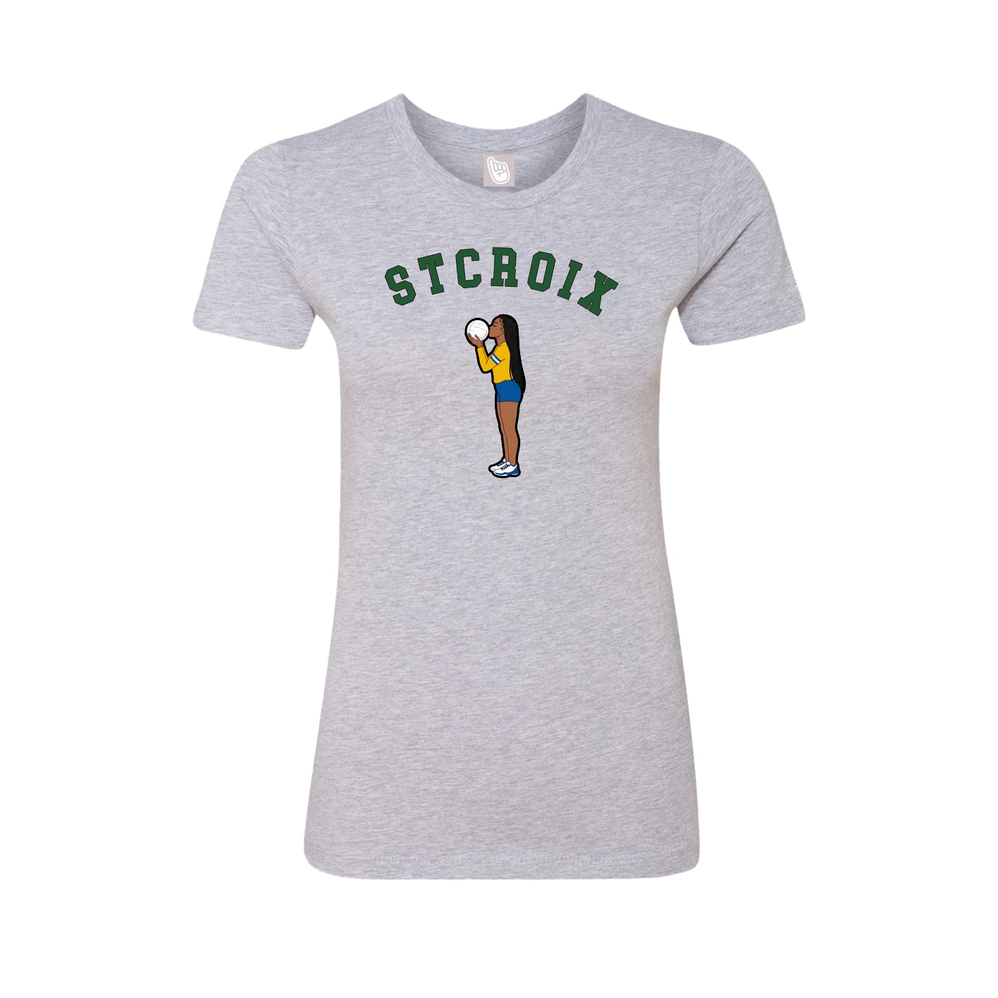 Fitted Women's Tee — Shirsey Arch in Grey