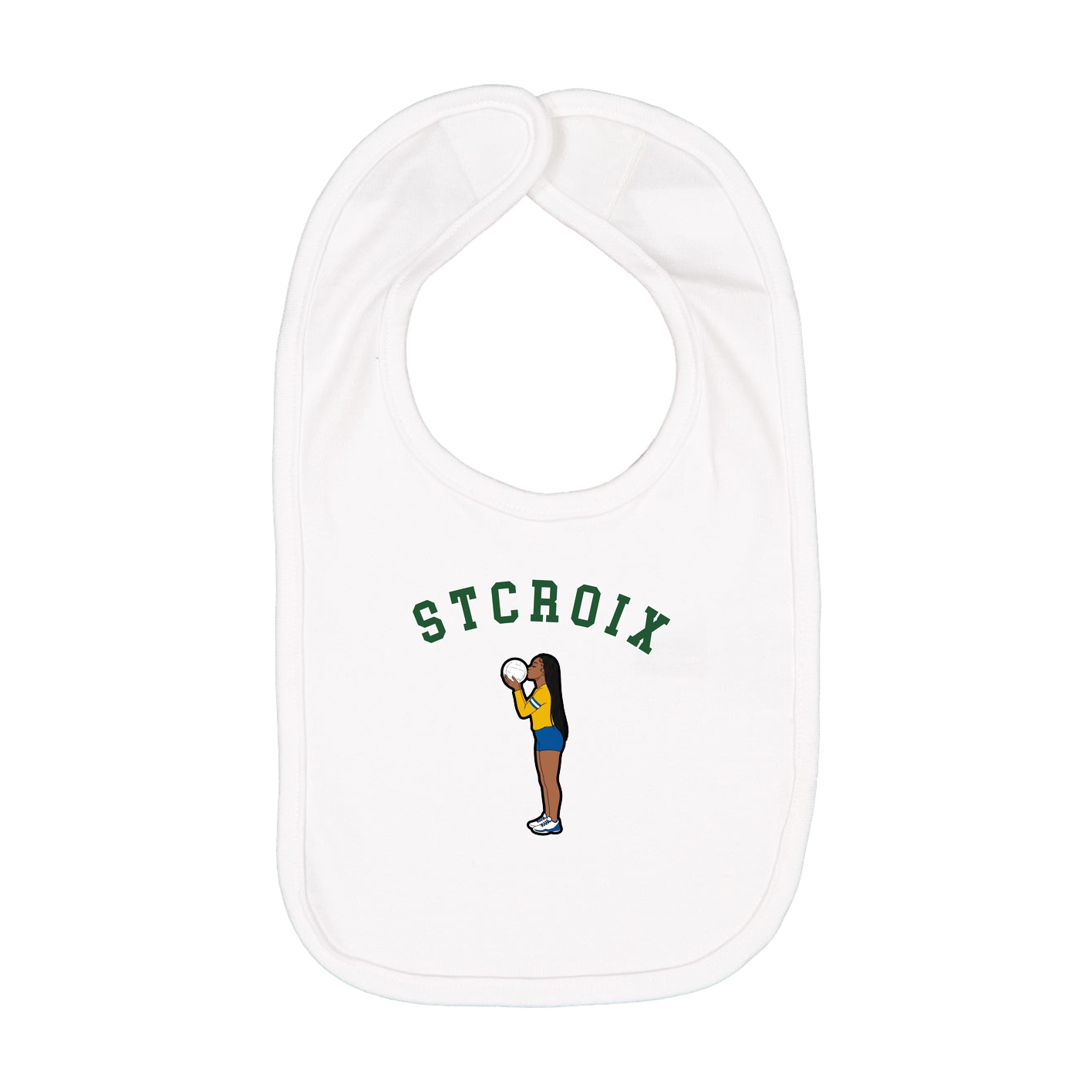 Infant Bib — Shirsey Arch in White