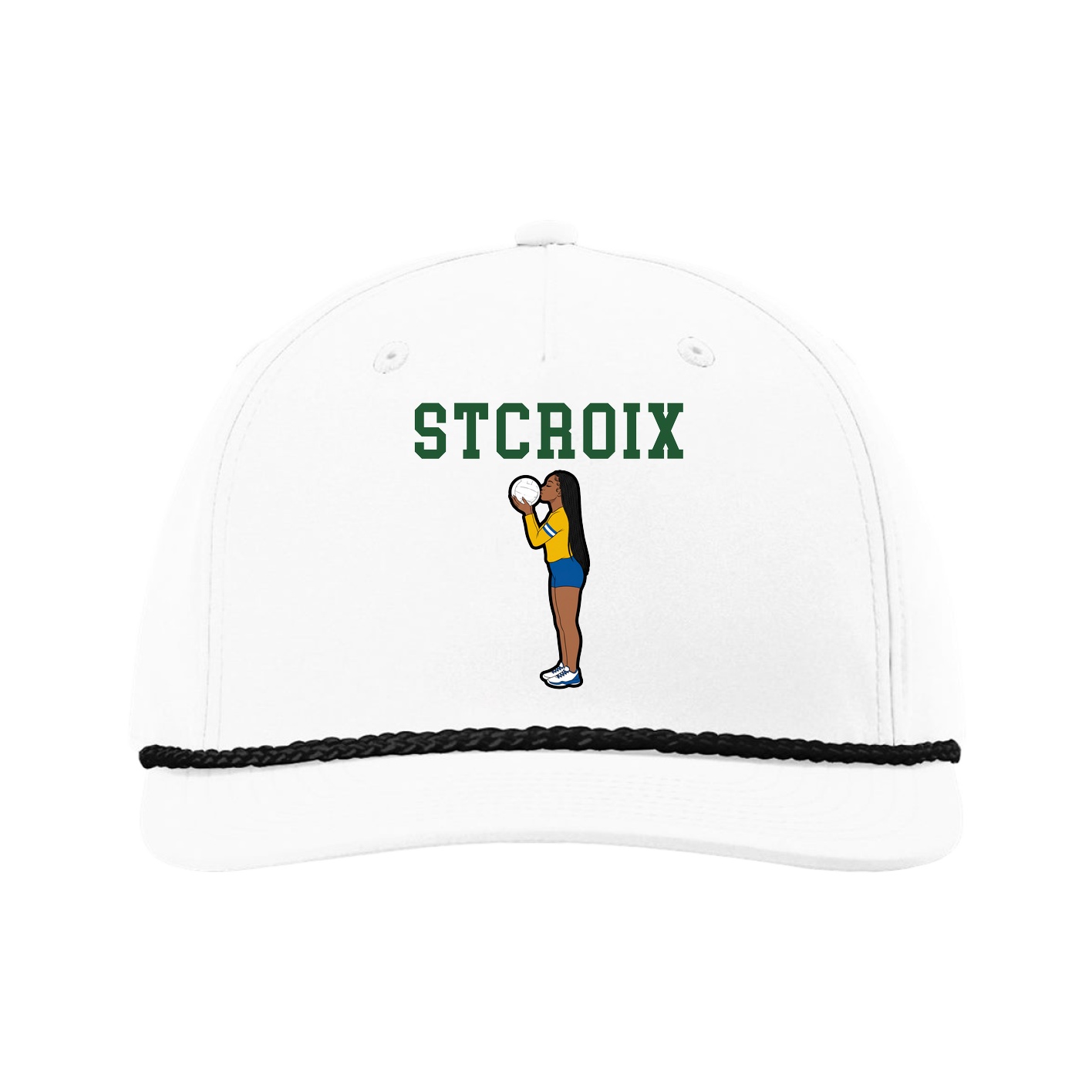 Five-Panel Classic Rope Cap — Shirsey in White