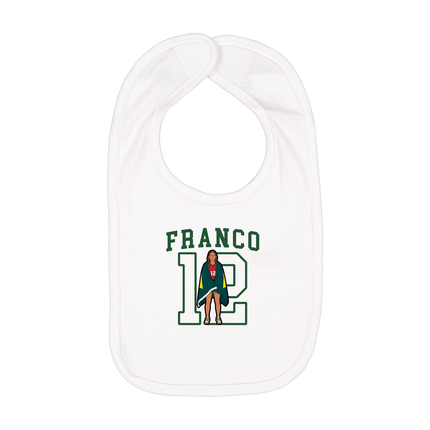 Infant Bib — Shirsey in White