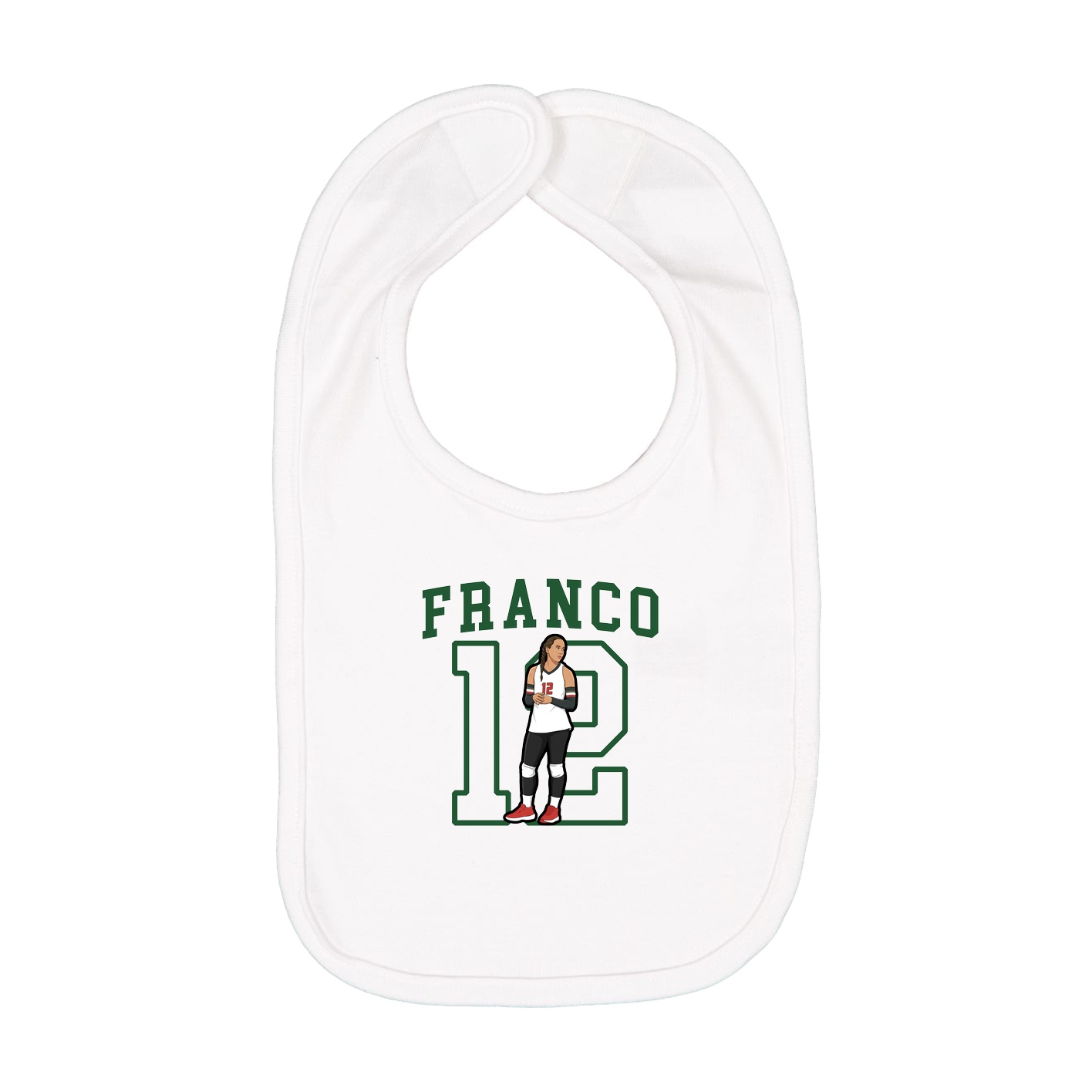 Infant Bib — Shirsey in White