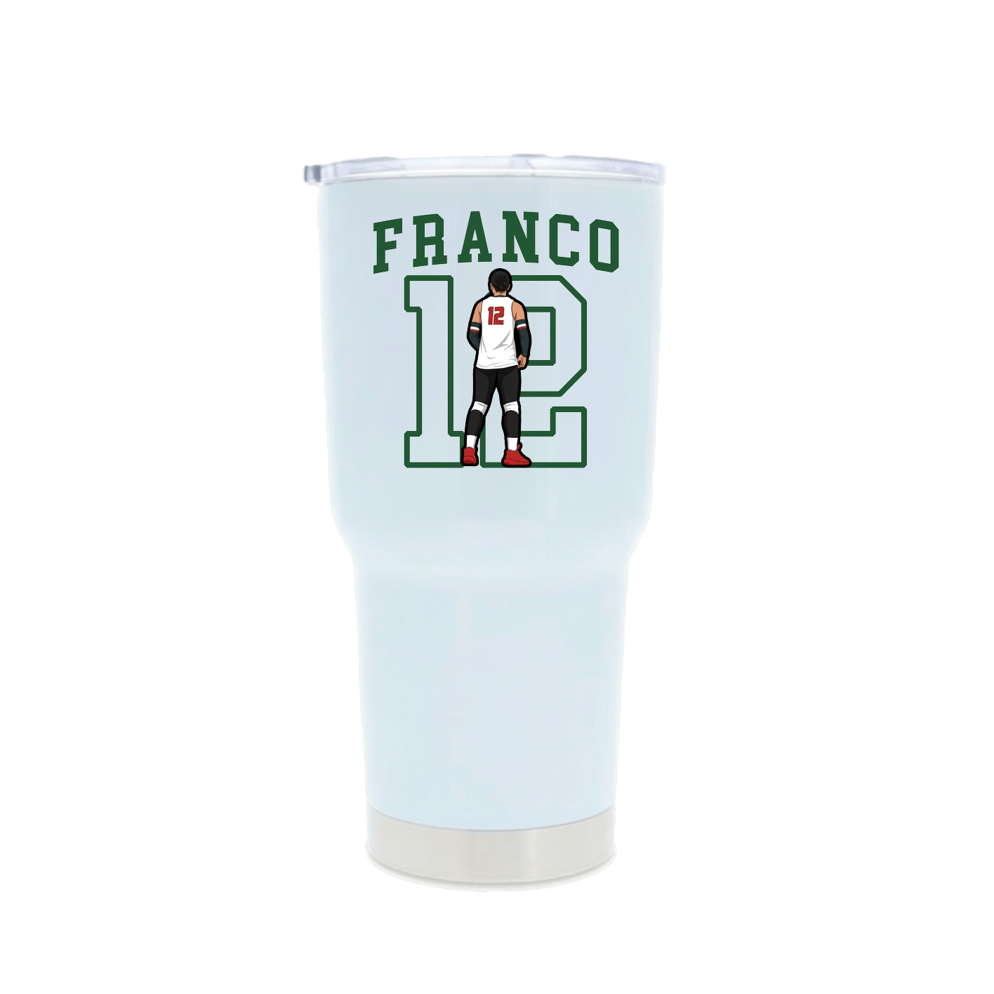 30oz Stainless Steel Tumbler — Shirsey in White