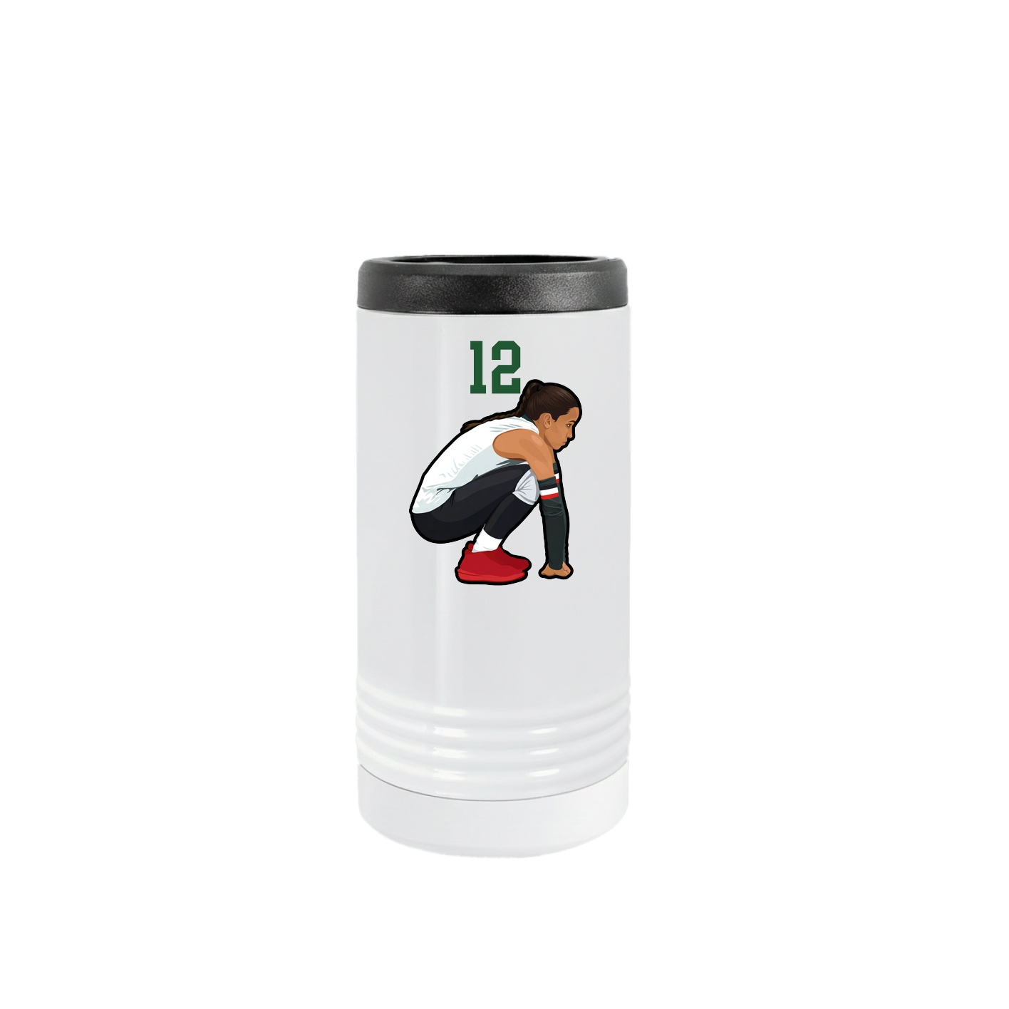 Slim Beverage Holder — Number Top in White