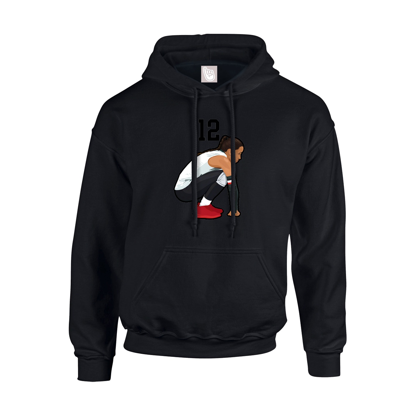 Youth Hoodie — Number Top in Black