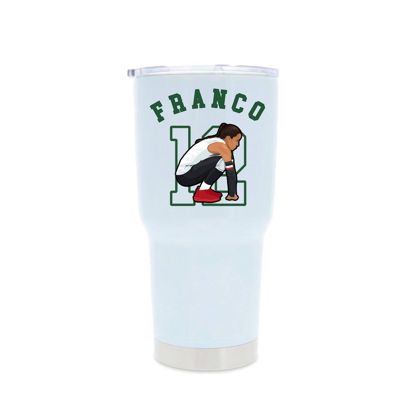 30oz Stainless Steel Tumbler — Shirsey Arch in White