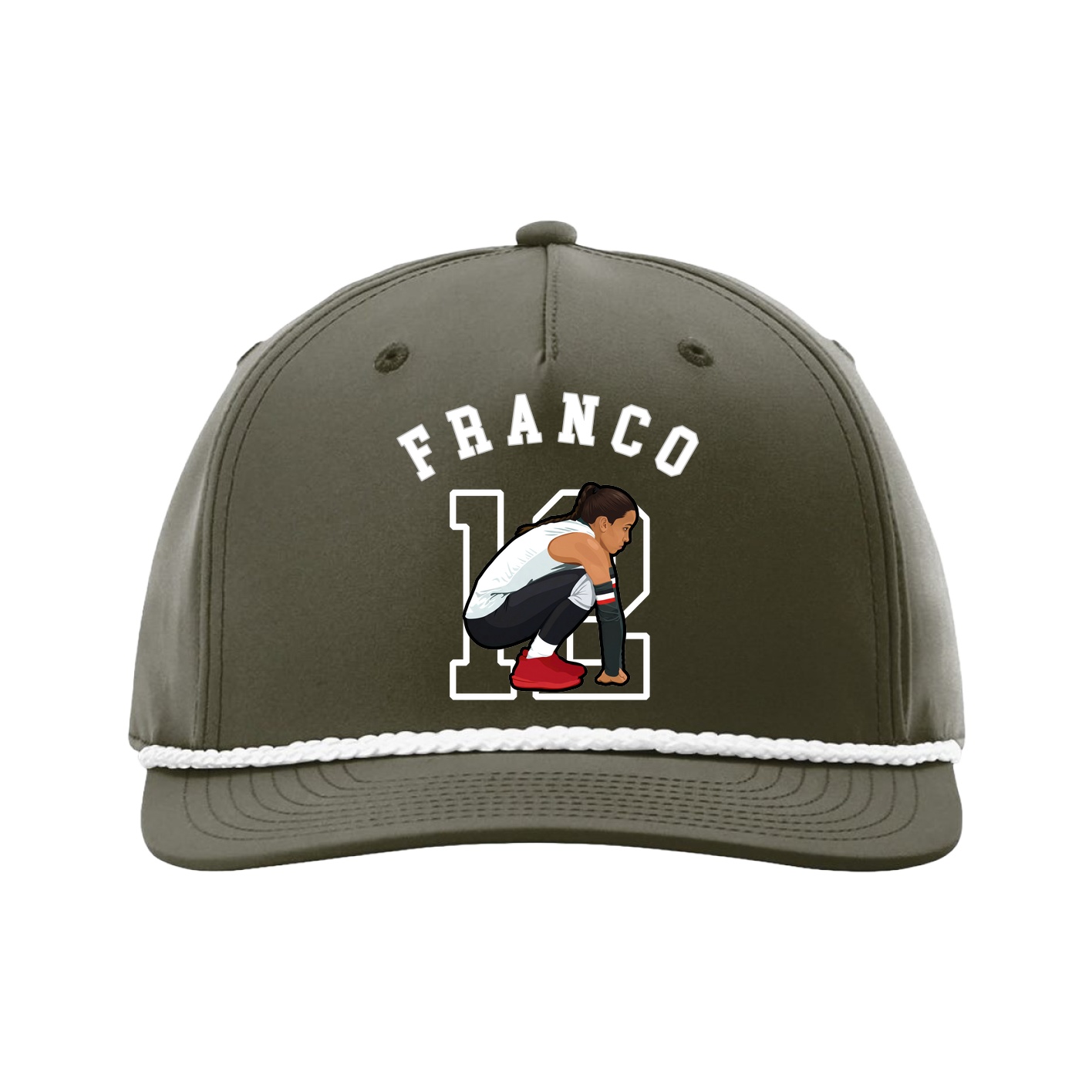 Five-Panel Classic Rope Cap — Shirsey Arch in Green