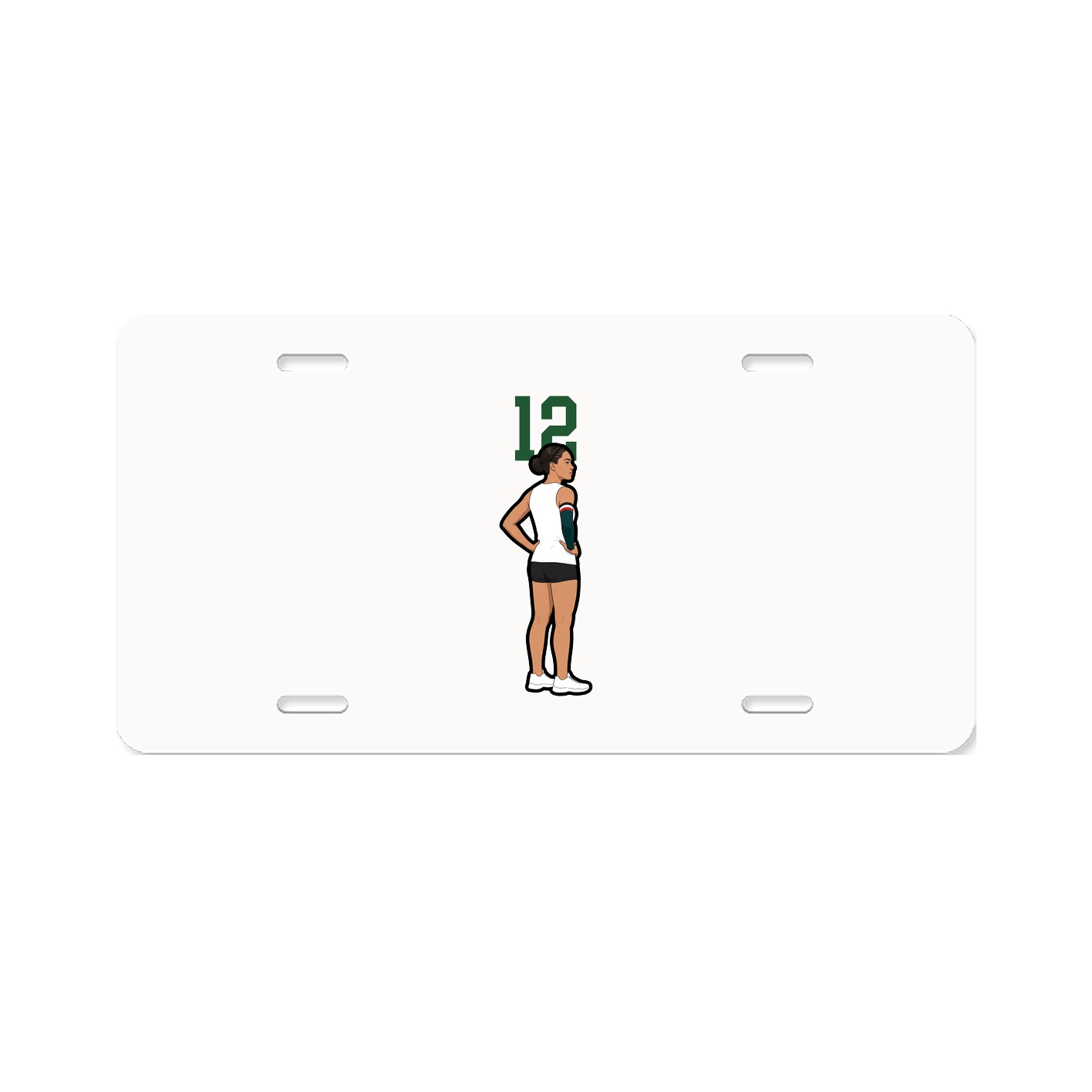 License Plate — Number Top in Classic