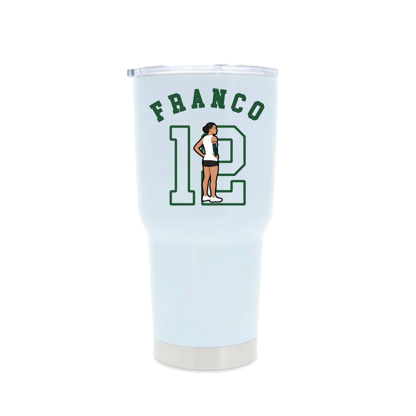 30oz Stainless Steel Tumbler — Shirsey Arch in White