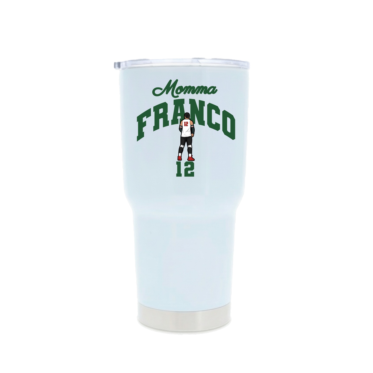 30oz Stainless Steel Tumbler — Mothers Day Arch in White