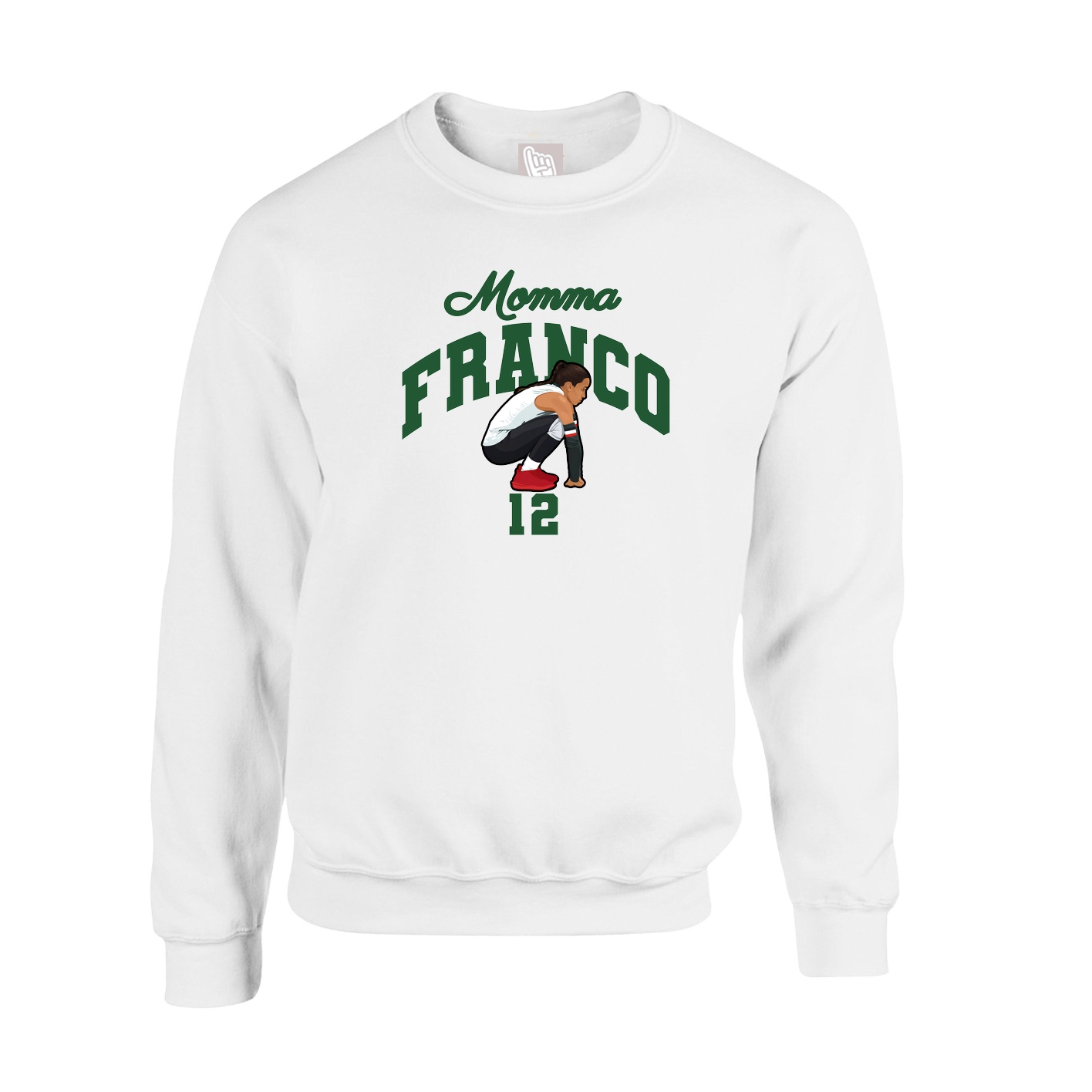 Fleece Crew — Mothers Day Arch in White