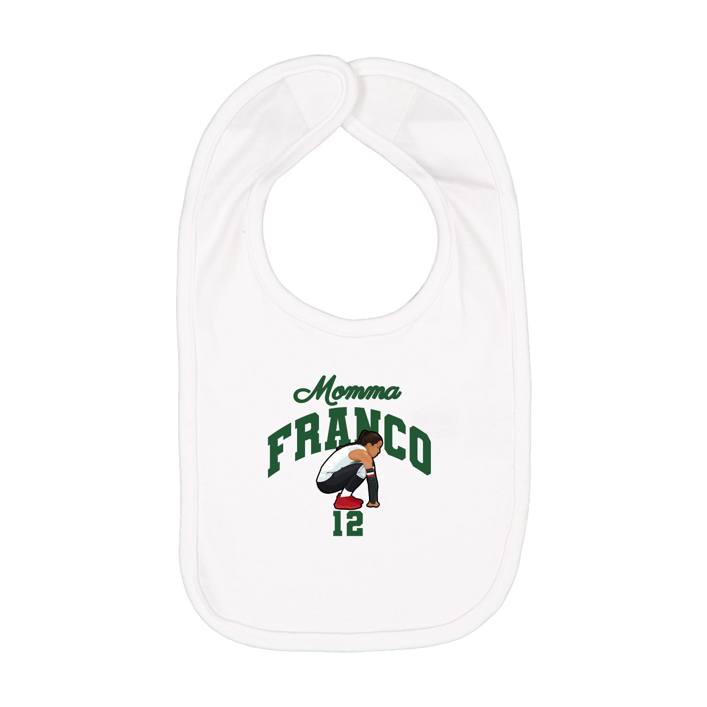 Infant Bib — Mothers Day Arch in White
