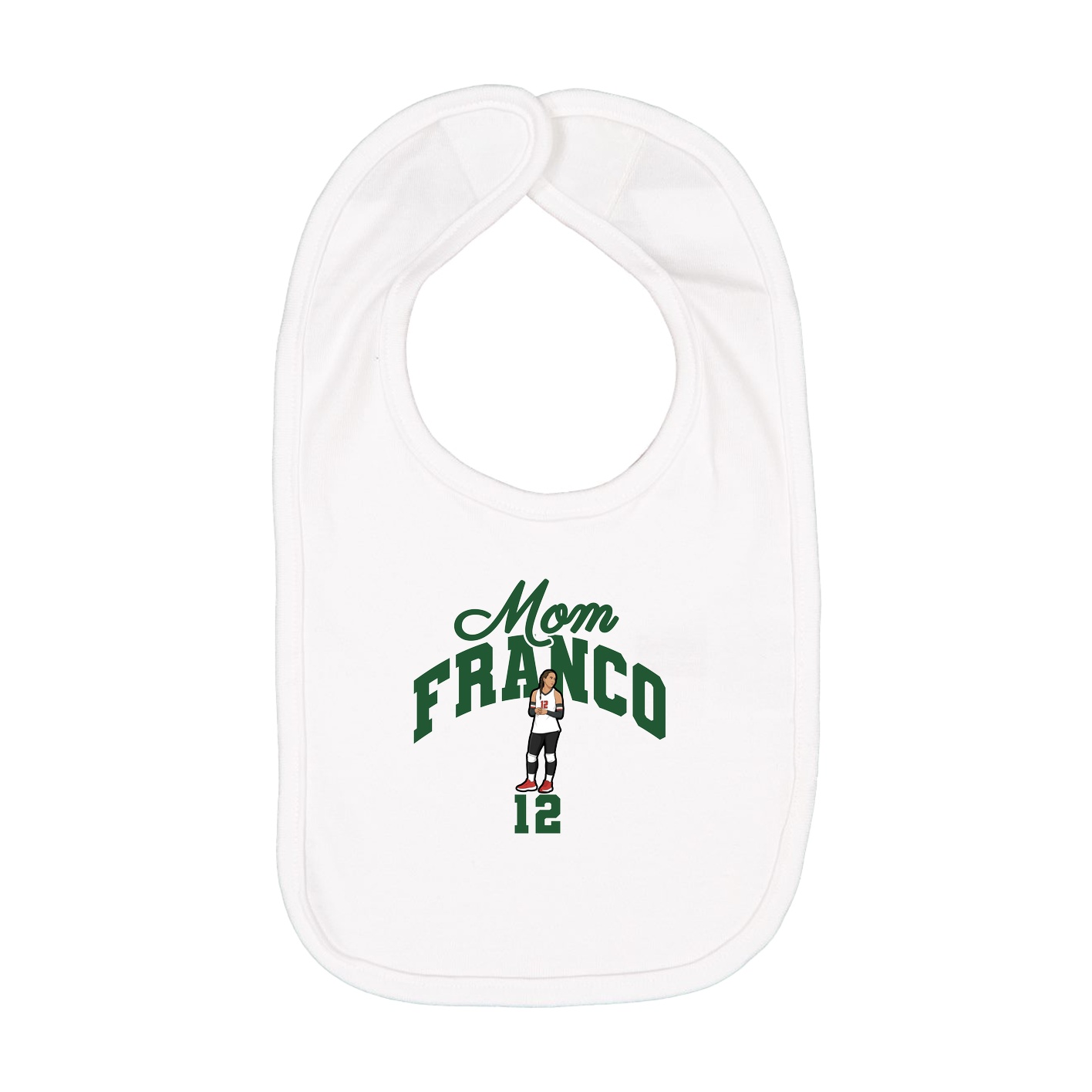 Infant Bib — Mothers Day Arch in White