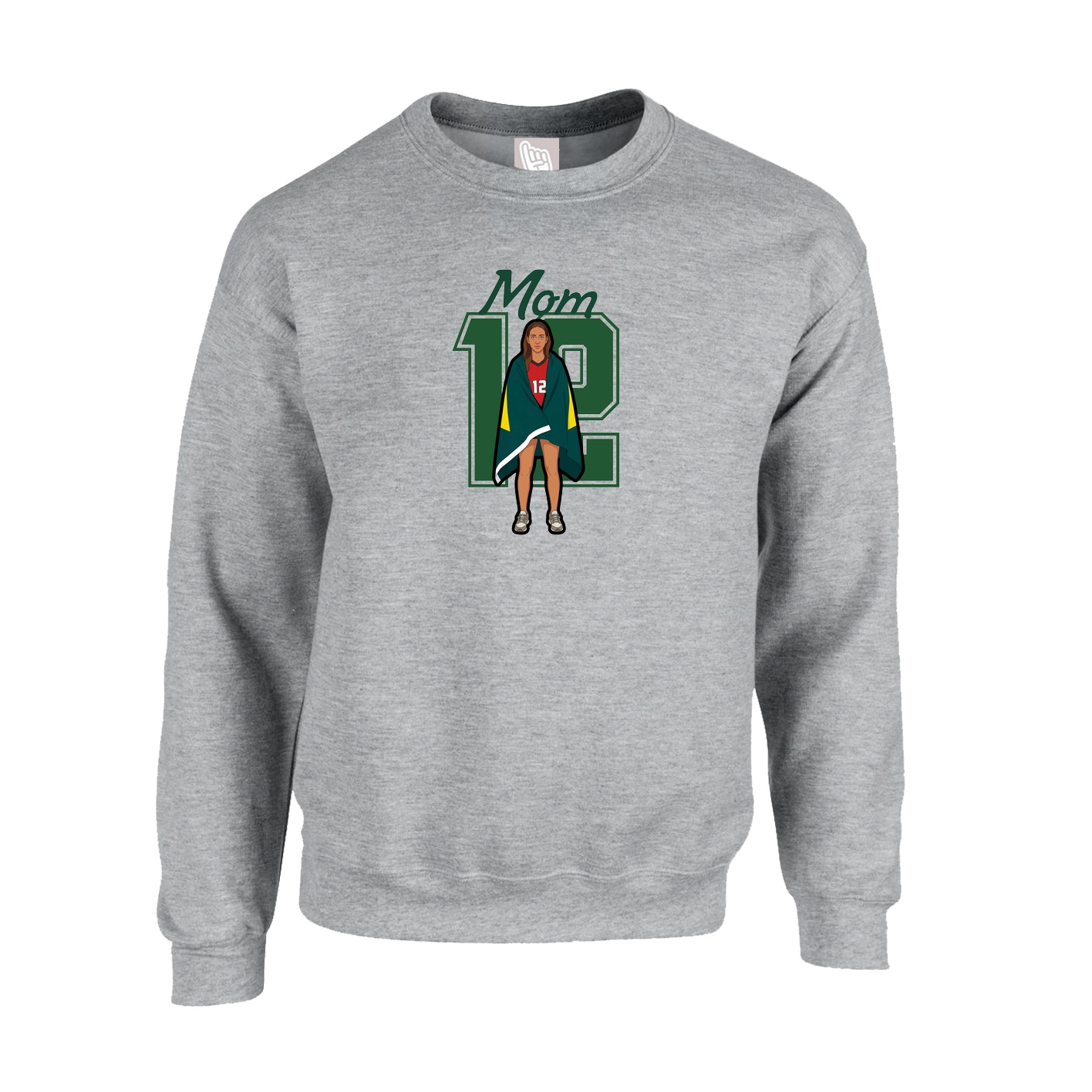 Fleece Crew — Mothers Day Shirsey in Grey