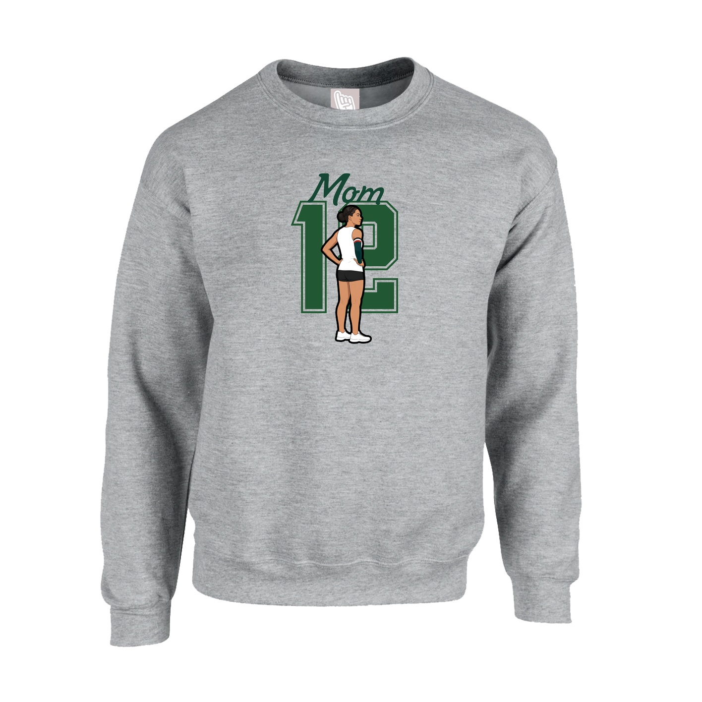 Fleece Crew — Mothers Day Shirsey in Grey